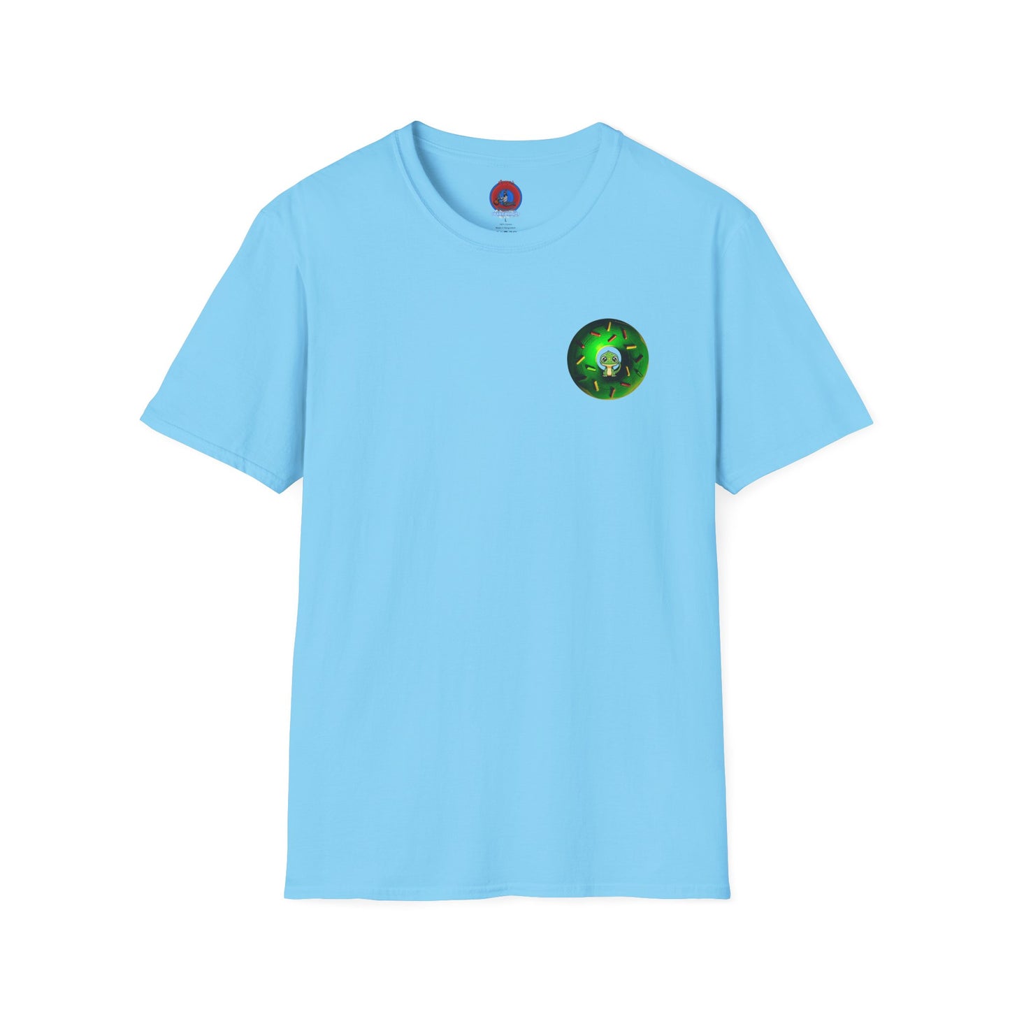 Classic Donut Tee - Unisex Soft-Style - "Baby Rutherford" - green donut - series 1.0