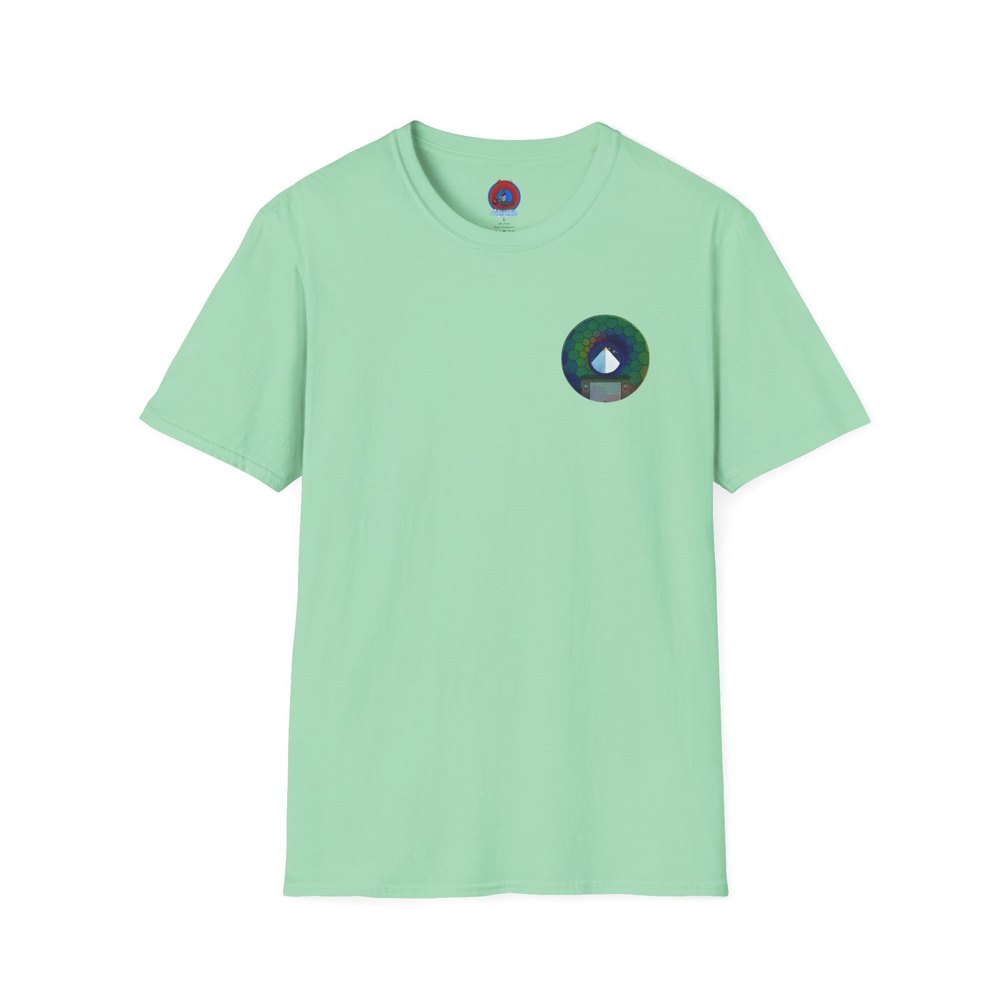 Classic Donut Tee - Unisex Soft-Style - "Limestone Donuts so Large" - variant 8 - green hexadonut w/garage