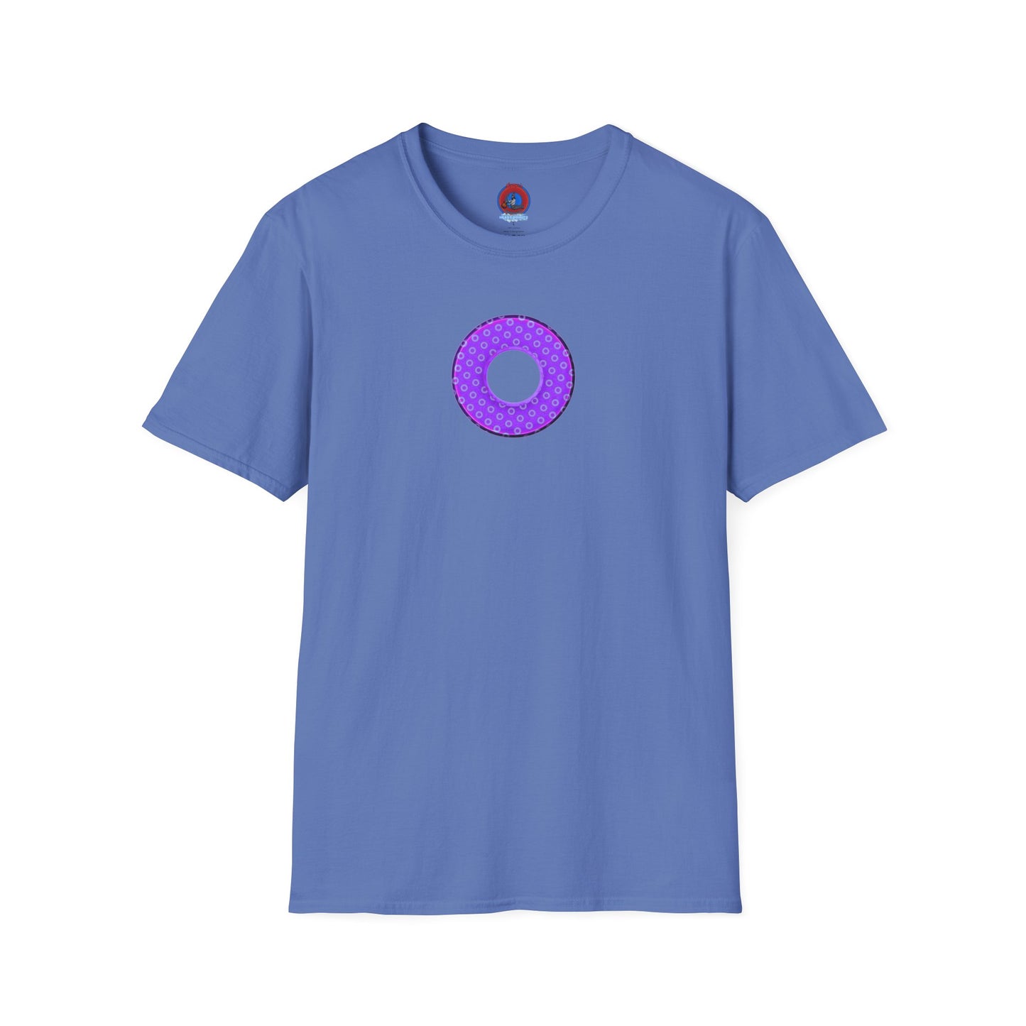 Plain Donuts/Unisex Soft-Style - "Plain Electric Paradoxical Donuts" - bright purple/light purple donuts