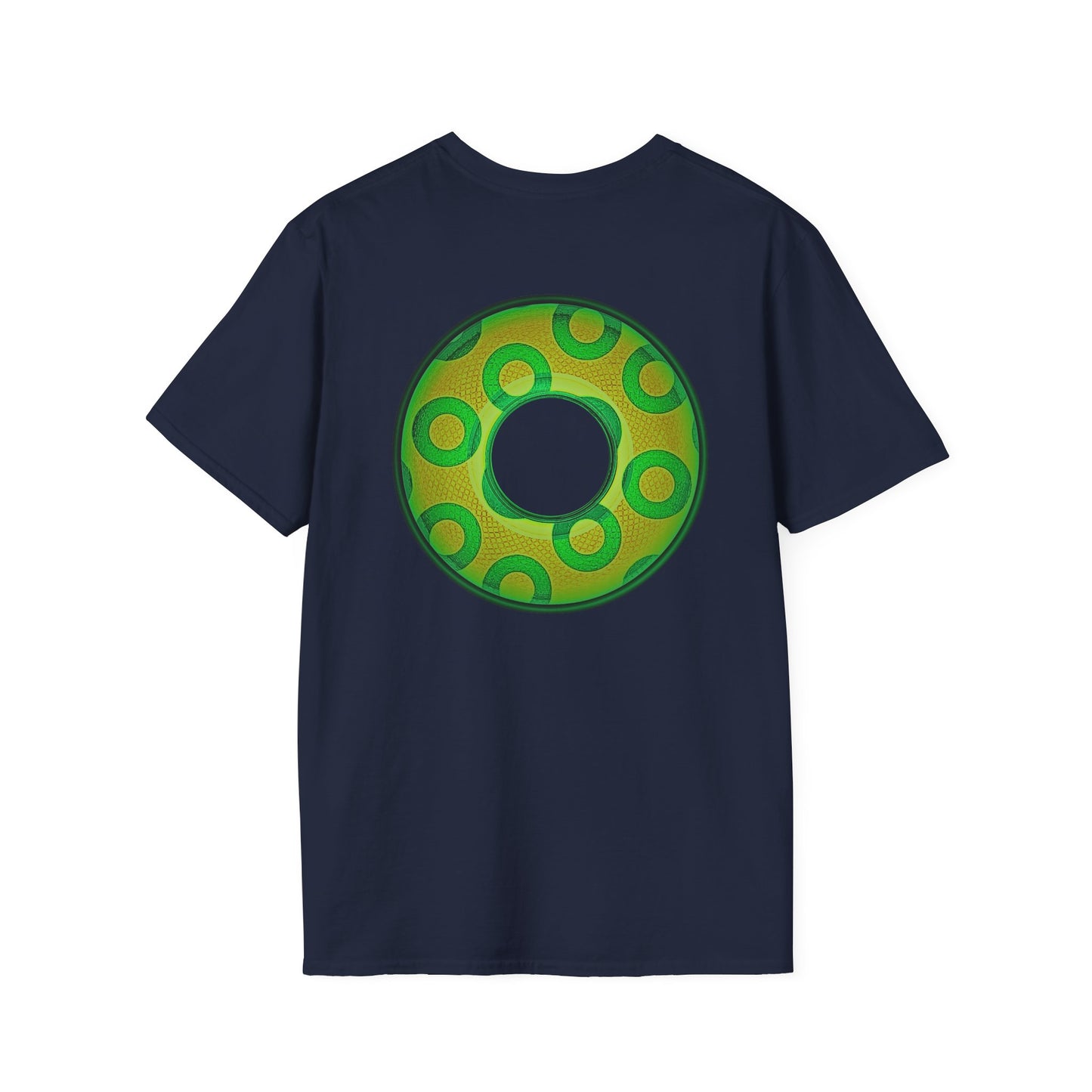 Plain Donuts/Unisex Soft-Style - "Plain Rustic Paradoxical Donuts" - gold/light green donuts