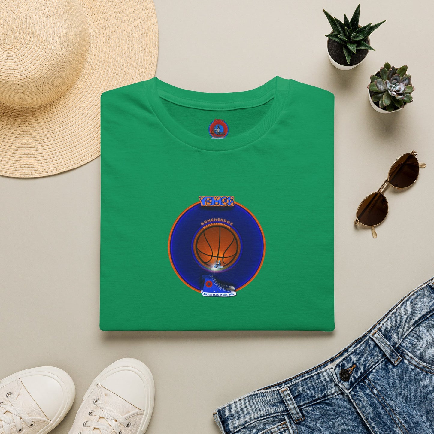 Classic Donut Tee - Unisex Soft-Style - "Diedrich Knickerbocker's Donut" - vivid blue/orange donut - variant 1