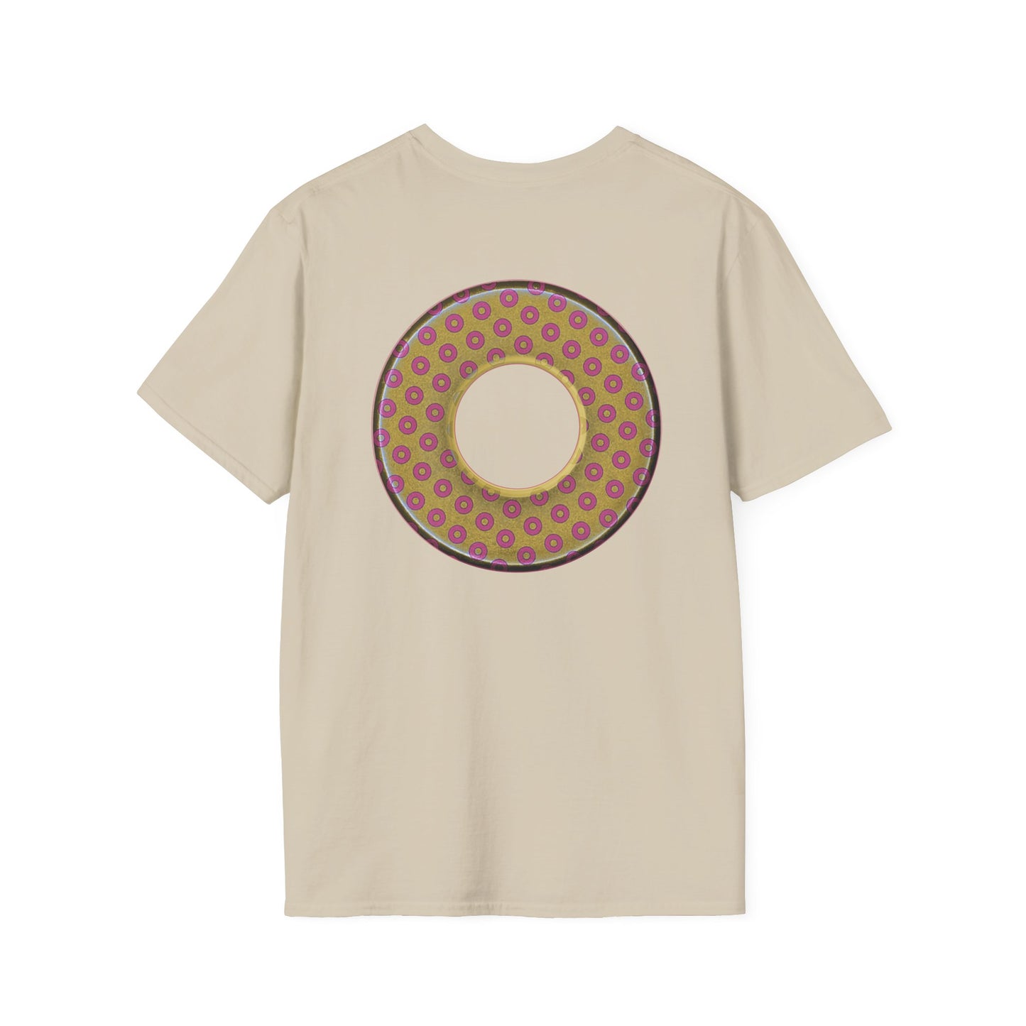 Plain Donuts/Unisex Soft-Style - "Plain Electric Paradoxical Donuts" - gold/pink donuts
