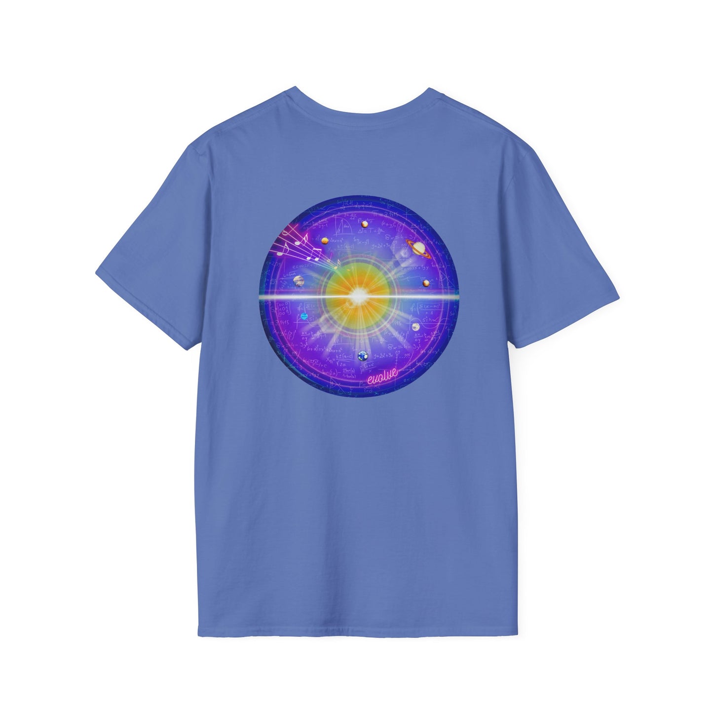 Classic Donut Tee - Unisex Soft-Style - "The Quite Profound Donut" - series 1.0  - blue/purple/magenta donut