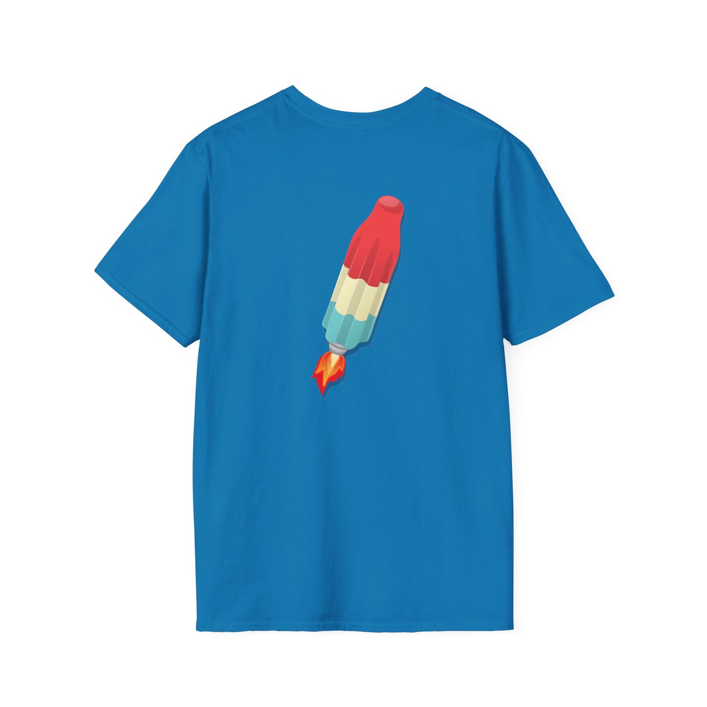 Classic Donut Tee - Unisex Soft-Style - "Blow this Popsicle Stand" - red/blue/cream - bomb pop