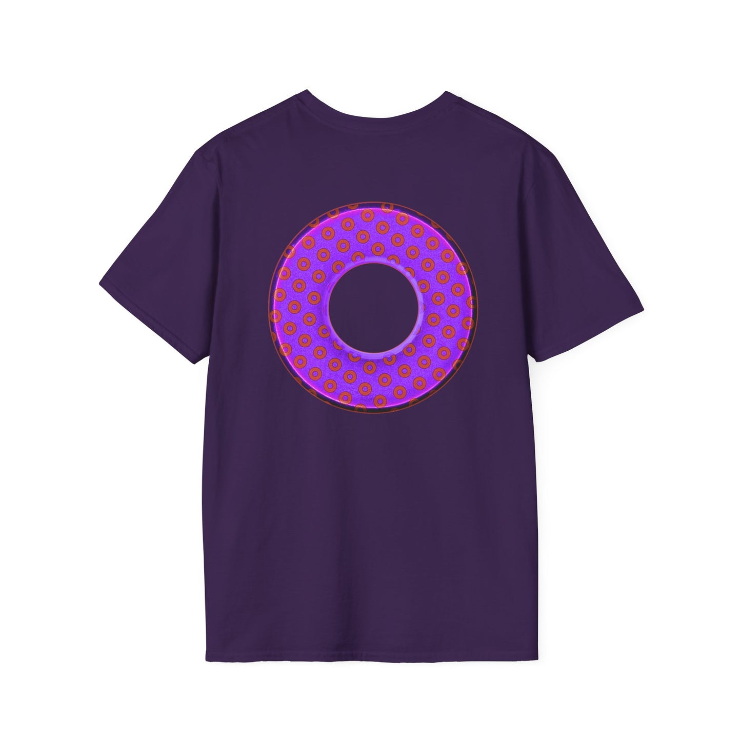 Plain Donuts/Unisex Soft-Style - "Plain Electric Paradoxical Donuts" - bright purple/red donuts