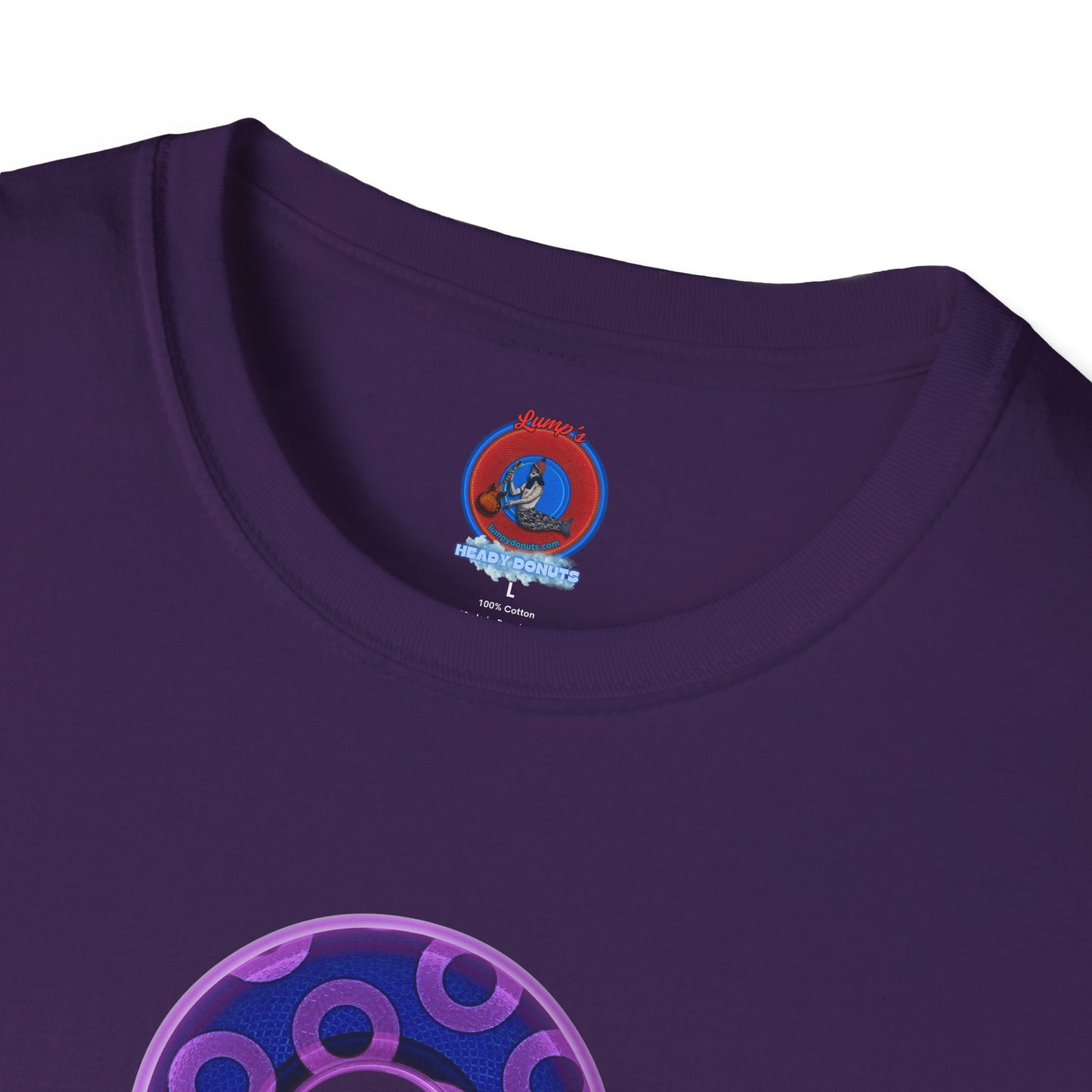 Plain Donuts/Unisex Soft-Style - "Plain Rustic Paradoxical Donuts" - light purple/dark blue donuts