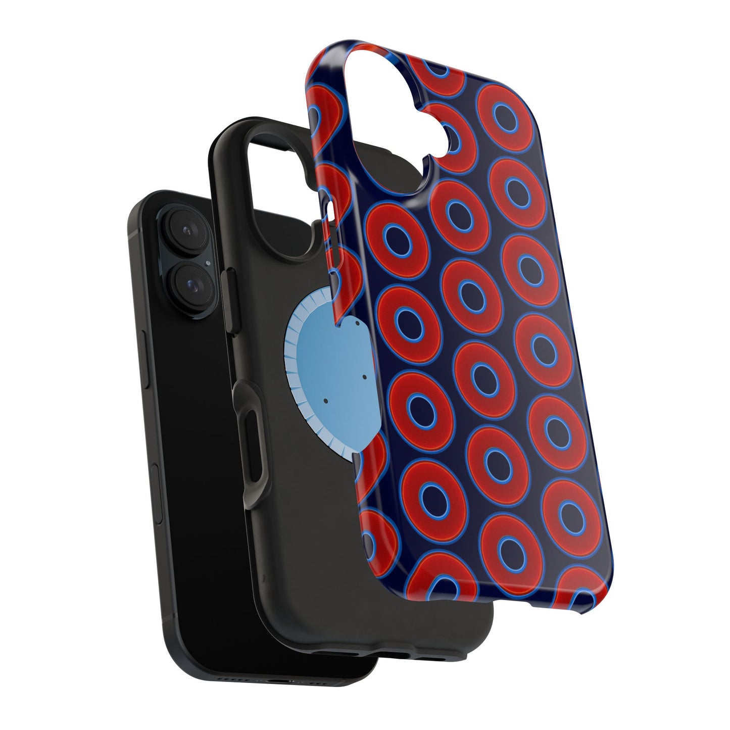 Copy of Magnetic Tough Donut Case - red vivid donut print w/midnight blue background