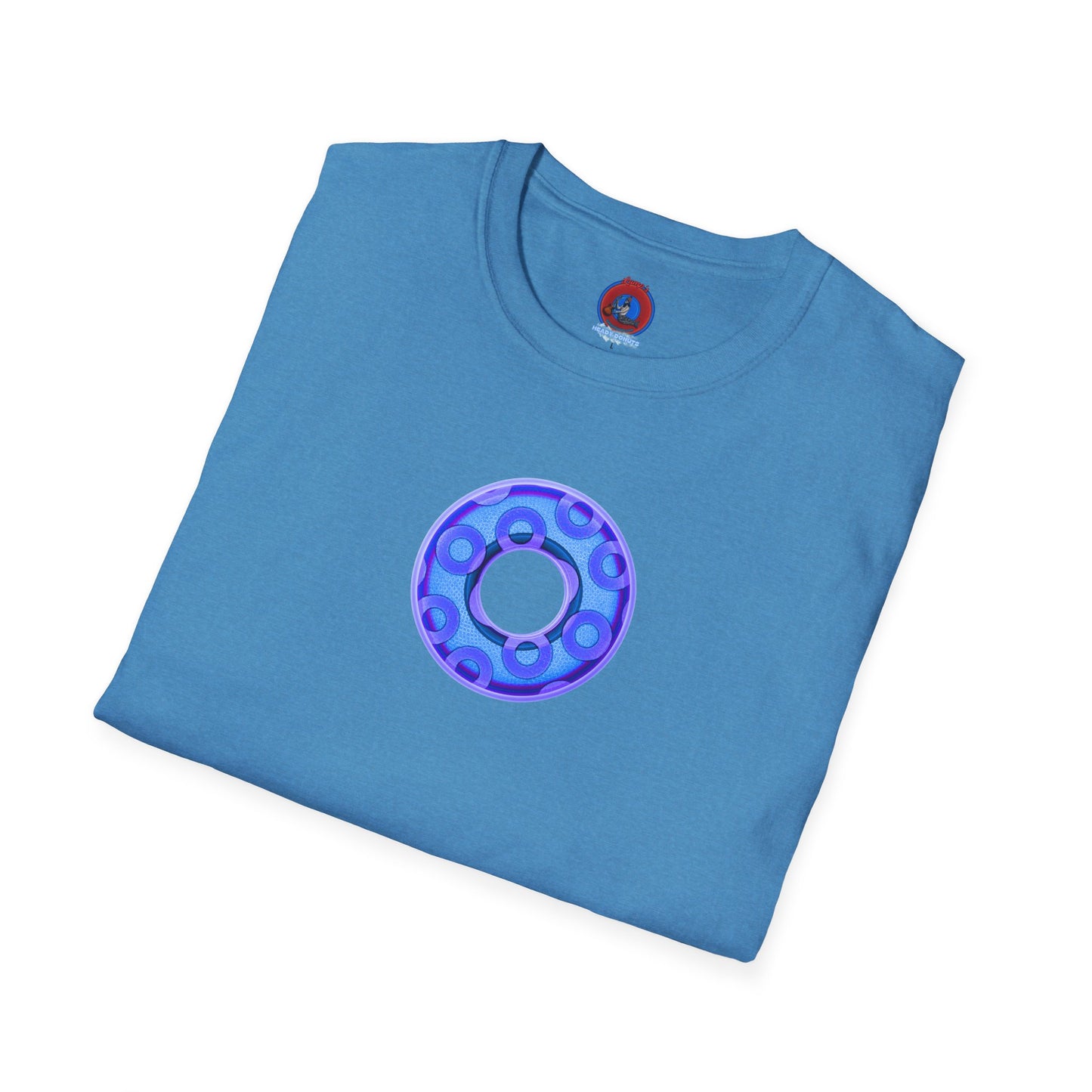 Plain Donuts/Unisex Soft-Style - "Plain Rustic Paradoxical Donuts" - light blue/purple donuts