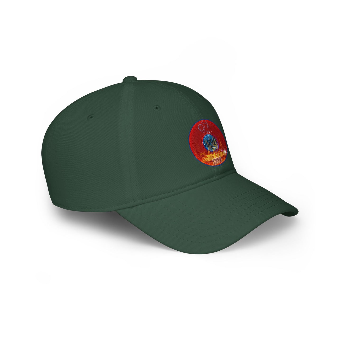Lumpy Donut Baseball Cap - "The Blazed Donut Cap" - red phatty donut w/