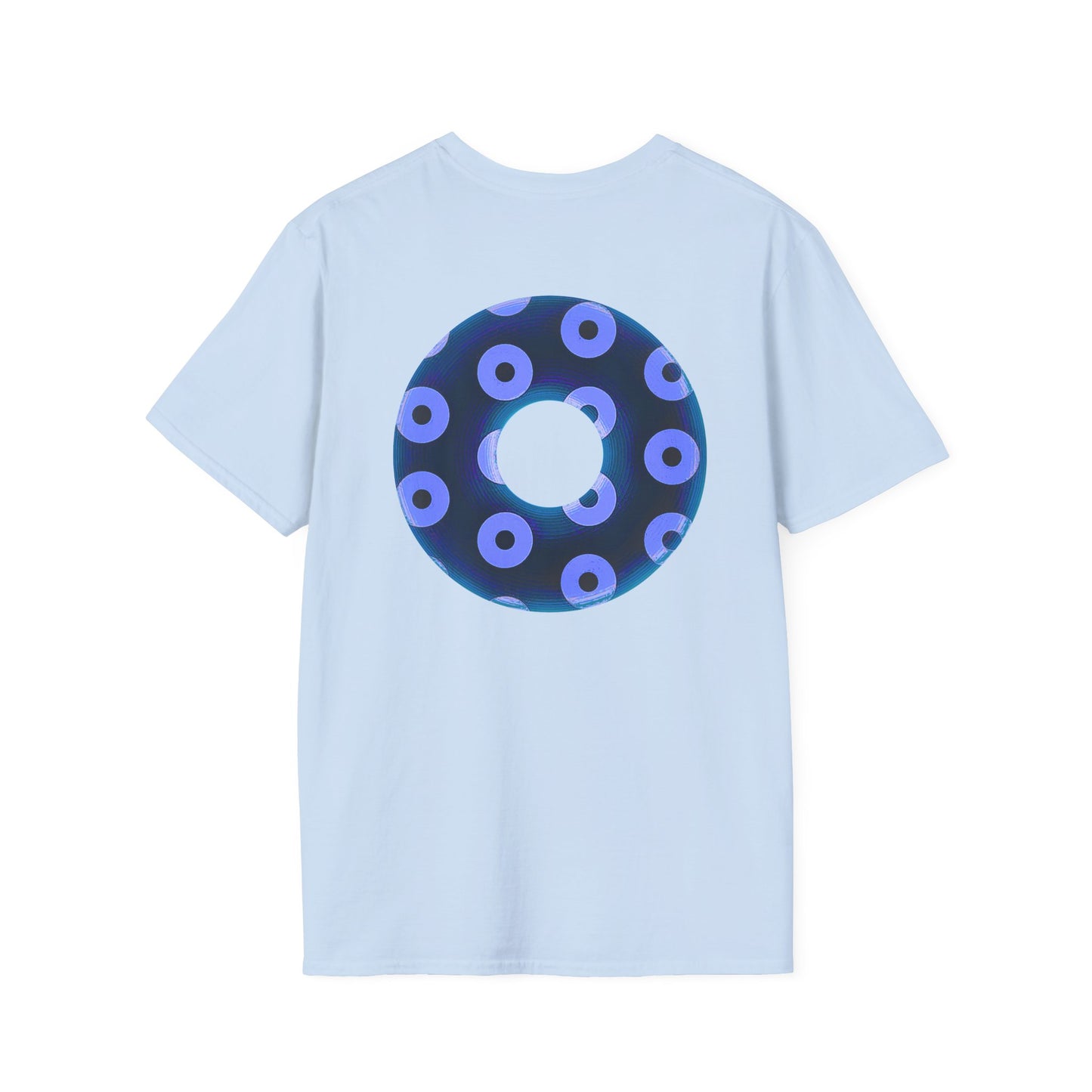 Plain Donuts/Unisex Soft-Style - "Plain Blimpy Paradoxical Donuts" - dark blue/Caroline blue donuts
