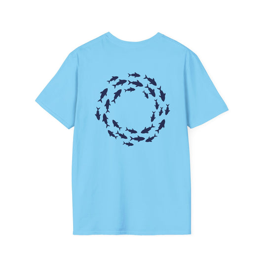 Classic Donut Tee - Unisex Soft-Style - "Skoolie of Phishies" - fish donut