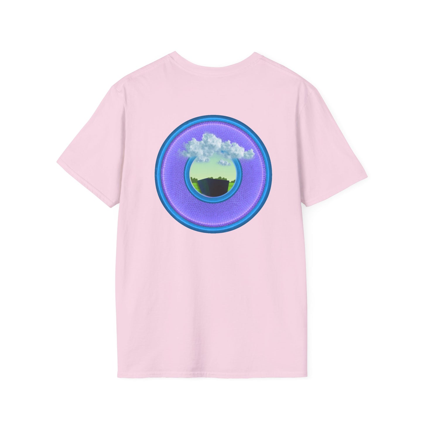 Classic Donut Tee - Unisex Soft-Style - "Got Rhombus?" - series 1.0  - variant 4 - purple/blue donut