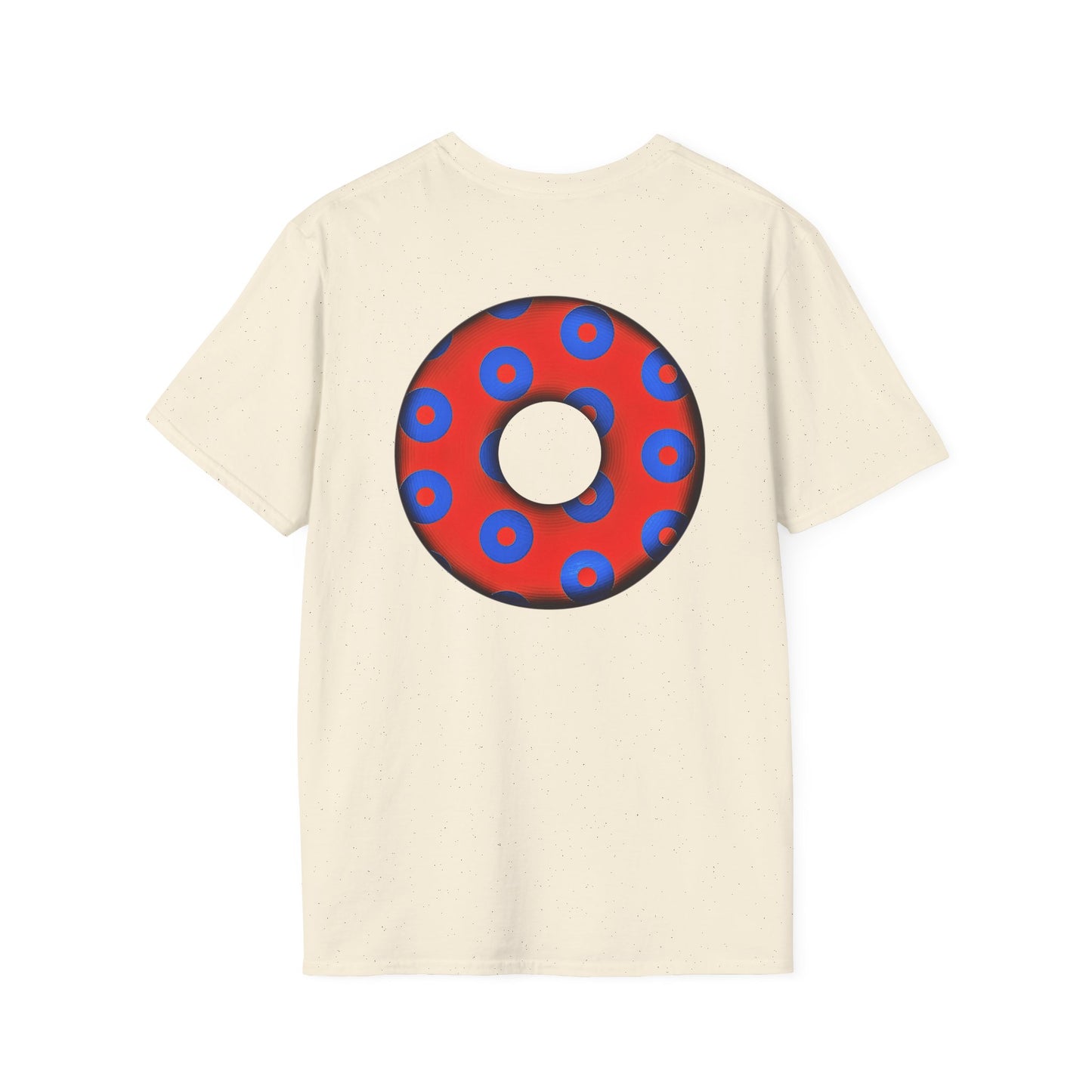 Plain Donuts/Unisex Soft-Style - "Plain Blimpy Paradoxical Donuts" - red/blue donuts