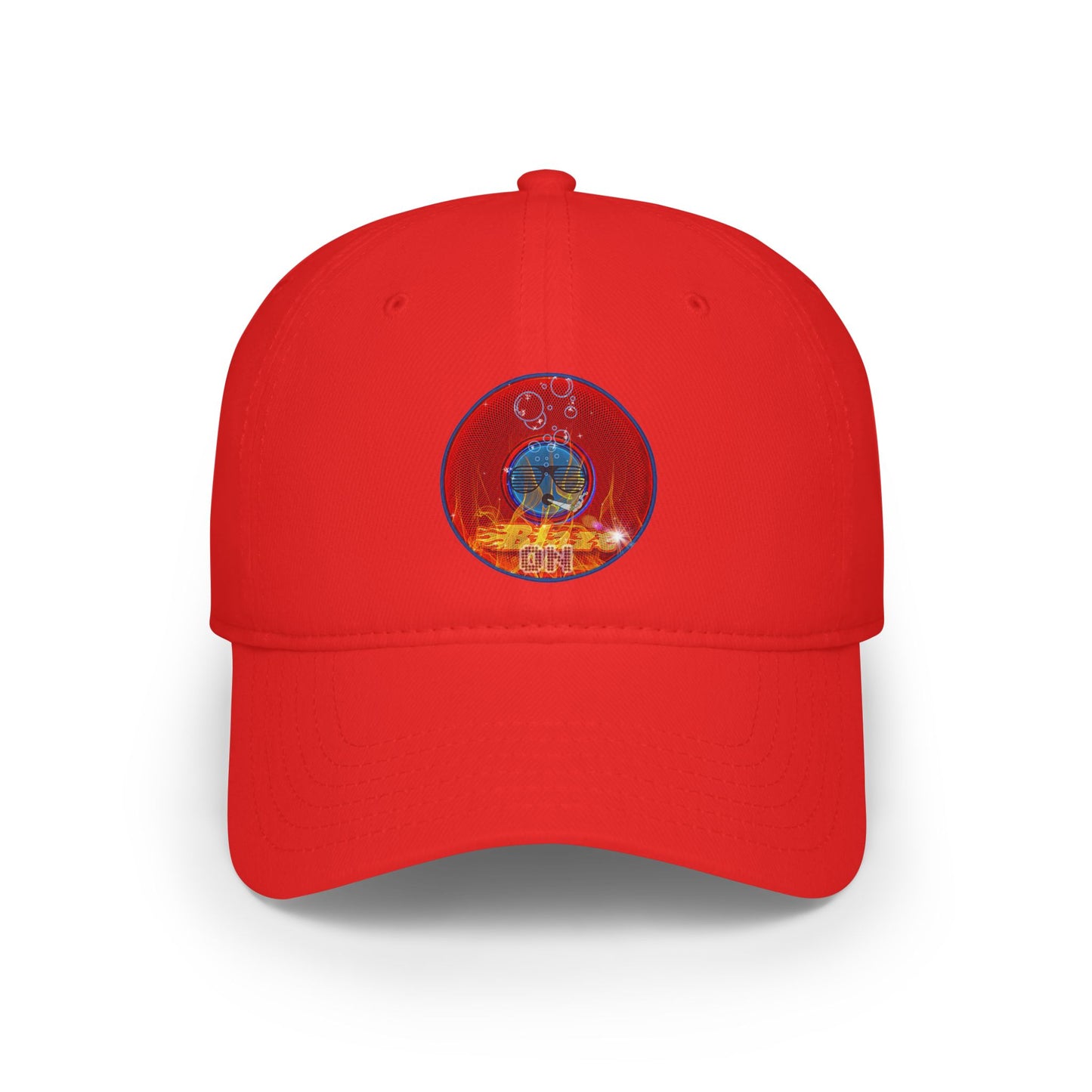 Lumpy Donut Baseball Cap - "The Blazed Donut Cap" - red phatty donut w/