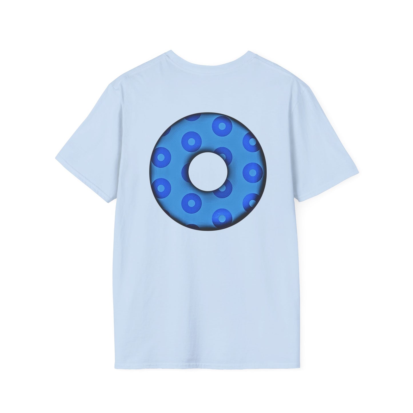 Plain Donuts/Unisex Soft-Style - "Plain Blimpy Paradoxical Donuts" - blue/light blue donuts