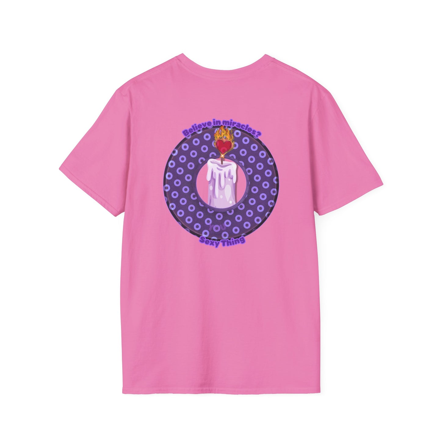 Classic Donut Tee - Unisex Soft-Style - "Donuts for Sexy Things" - electric purple/light purple paradox donut
