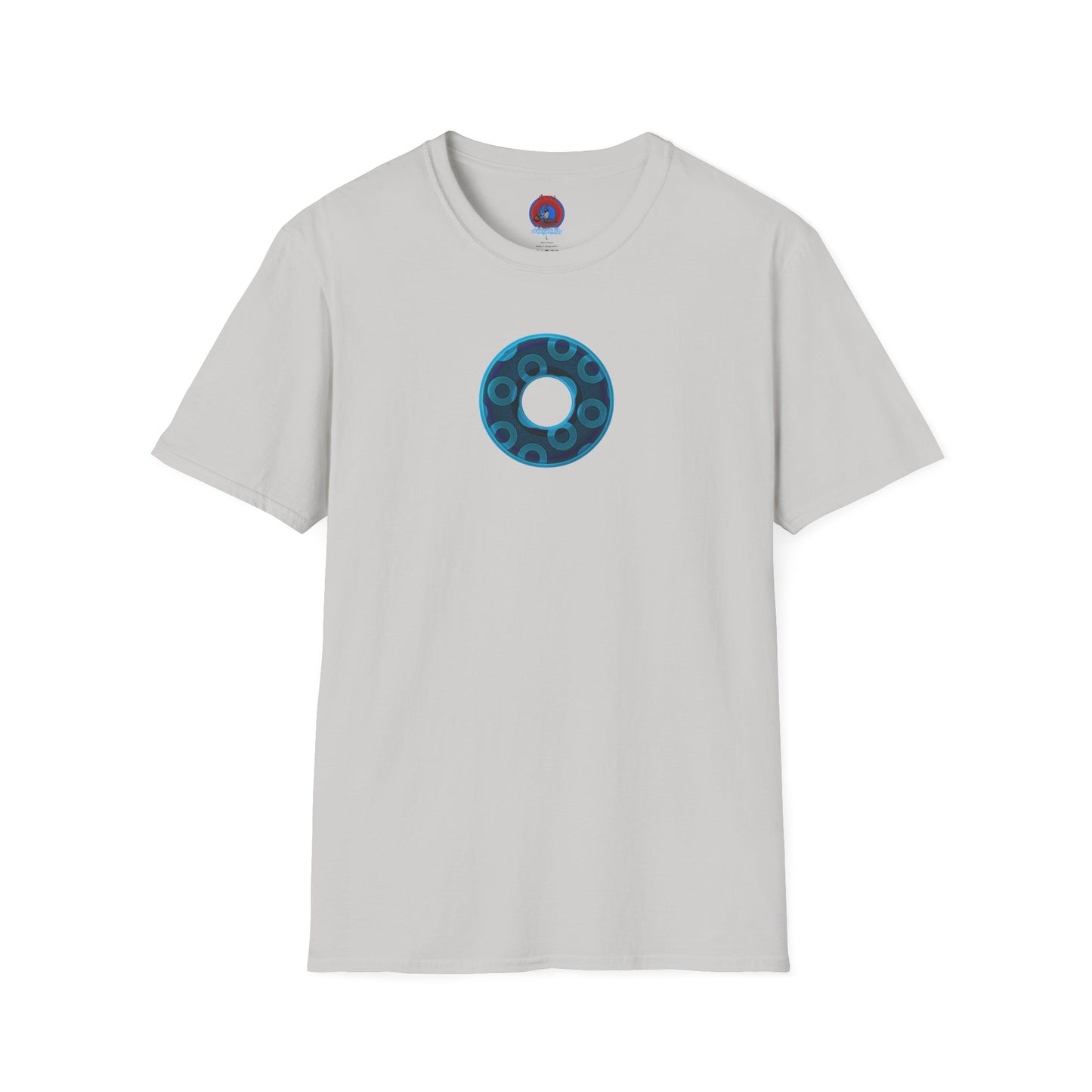 Plain Donuts/Unisex Soft-Style - "Plain Rustic Paradoxical Donuts" - light blue/dark blue donuts