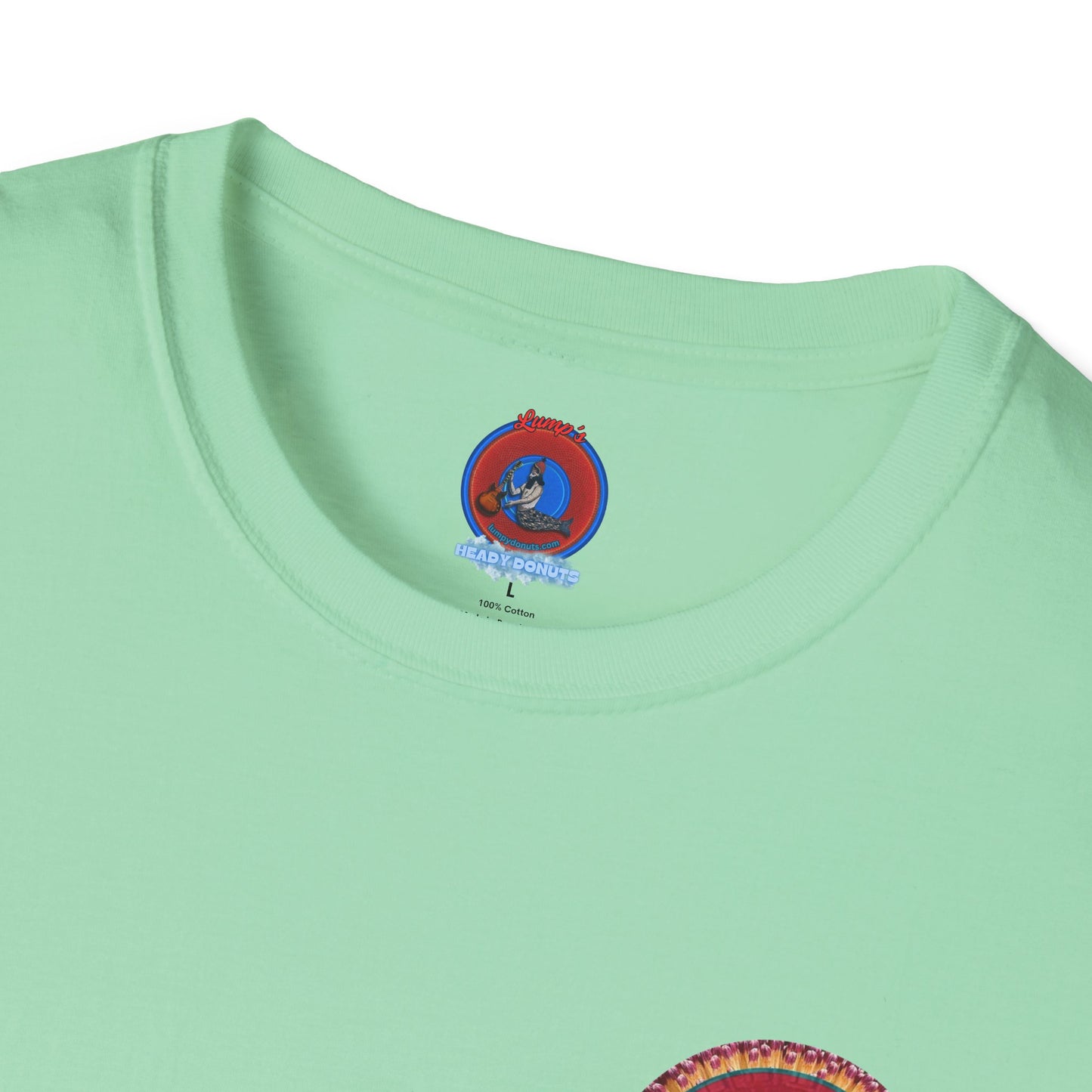 Classic Donut Tee - Unisex Soft-Style - "The Donut made with Solitary Flour" - red donut