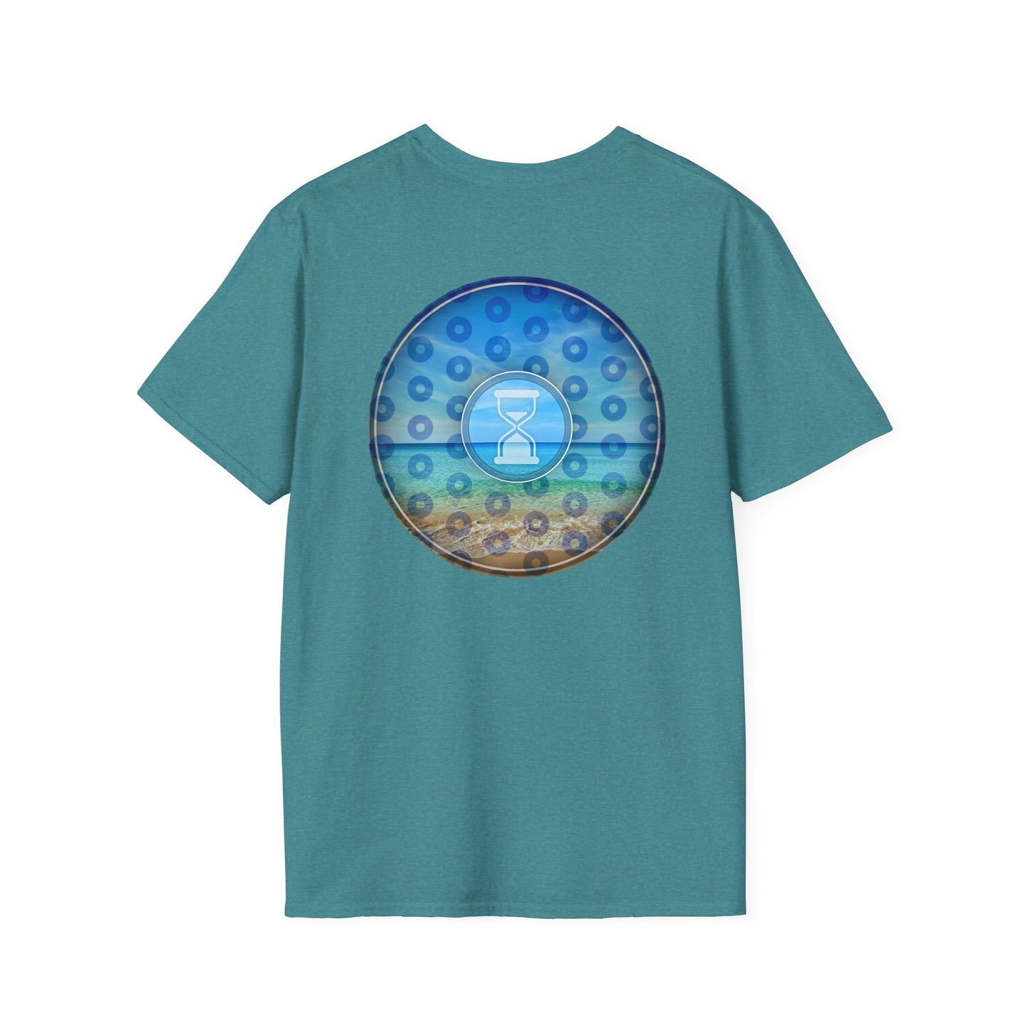 Classic Donut Tee - Unisex Soft-Style - "Still Loading Sand" - vivid blue paradoxical pic donut - variant 2