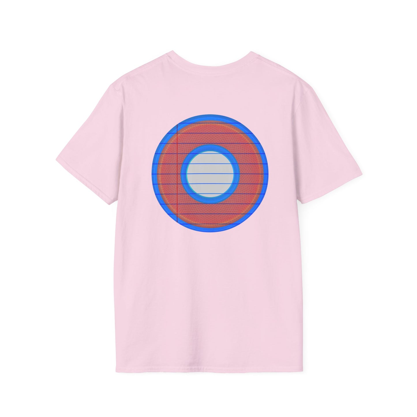 Classic Donut Tee - Unisex Soft-Style - "That's 1 Tasty Donut" - series 1.0  - variant 2 - red donut w/blank page