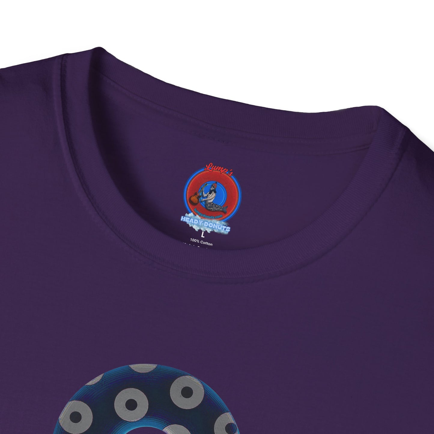 Plain Donuts/Unisex Soft-Style - "Plain Blimpy Paradoxical Donuts" - dark blue/off-white donuts