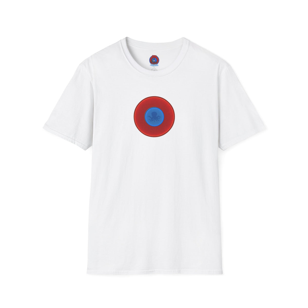 Classic Donut Tee - Unisex Soft-Style - "Octopussy Donut" - series 1.0 -  vivid red donut