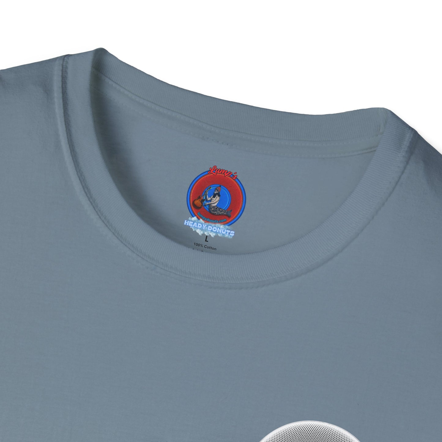 Classic Donut Tee - Unisex Soft-Style - "If I'm Swimming By" - variant 1 - white - textured donut