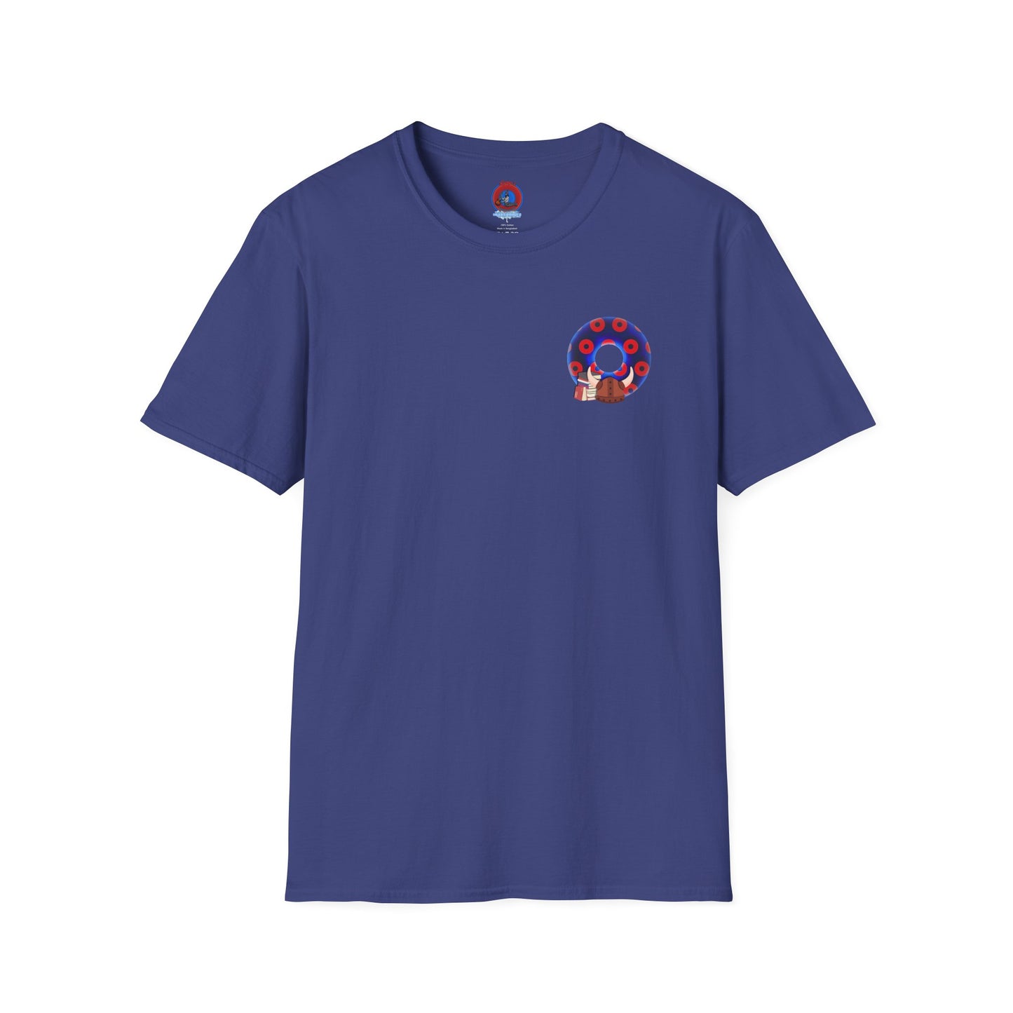 Classic Donut Tee - Unisex Soft-Style - "El Fuego Donut" - paradoxical blue/red donut