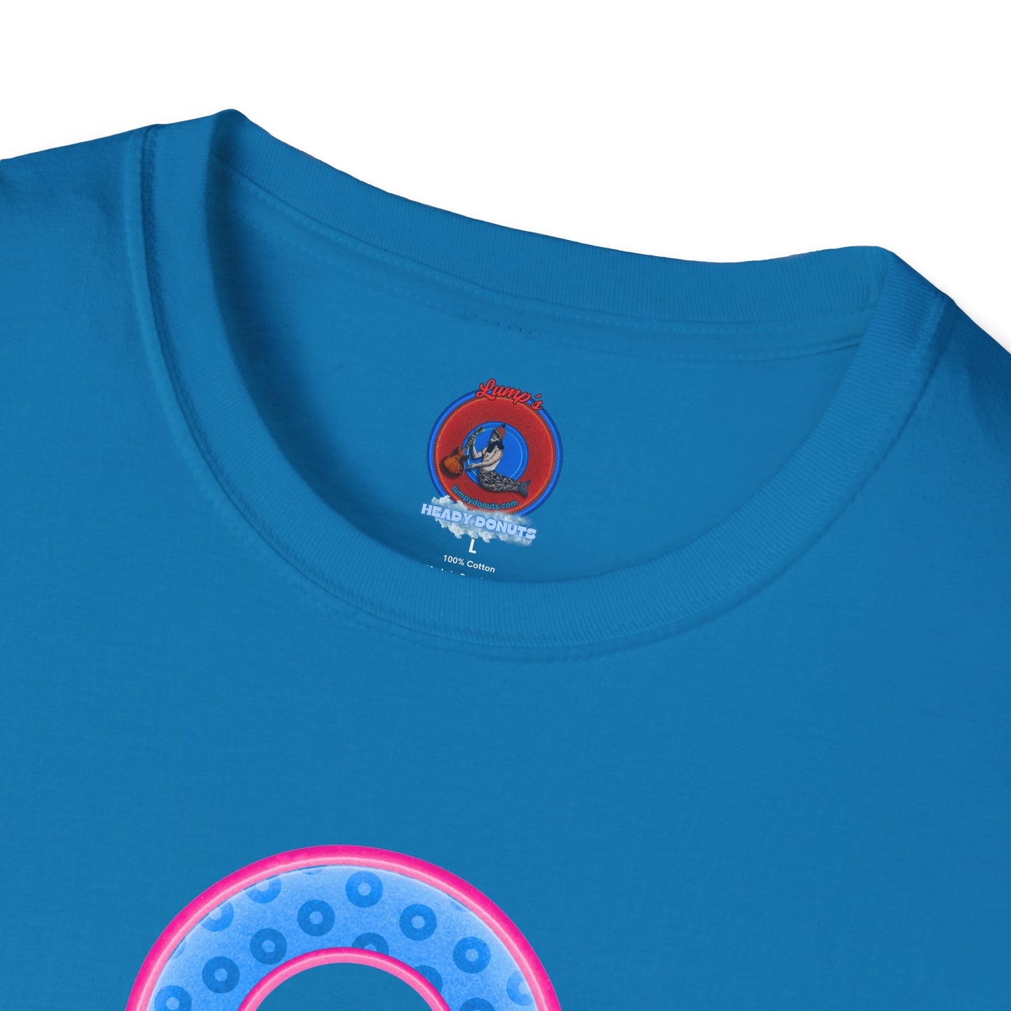 Plain Donuts/Unisex Soft-Style - "Plain Wide Mouthed Paradoxical Donuts" - light blue/pink donuts
