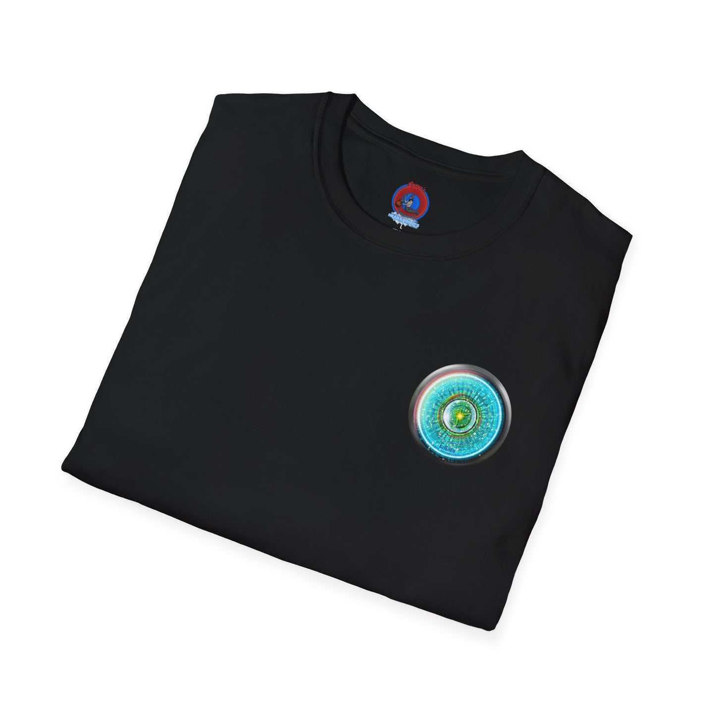 Classic Donut Tee - Unisex Soft-Style - "Donut of Life Tee" - vivid turquoise tube donut - variant 3
