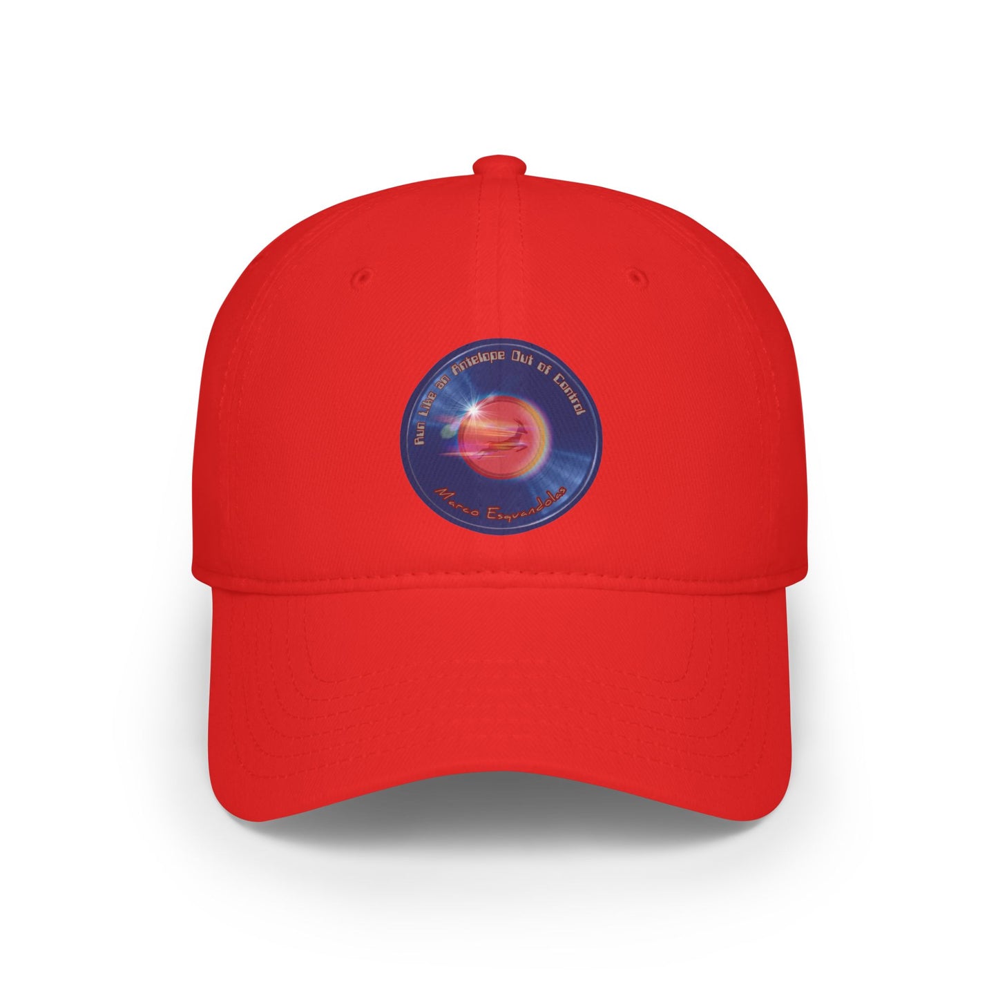 Lumpy Donut Baseball Cap - "Marco's Preferred Donut Cap" - vivid blue record donut w/