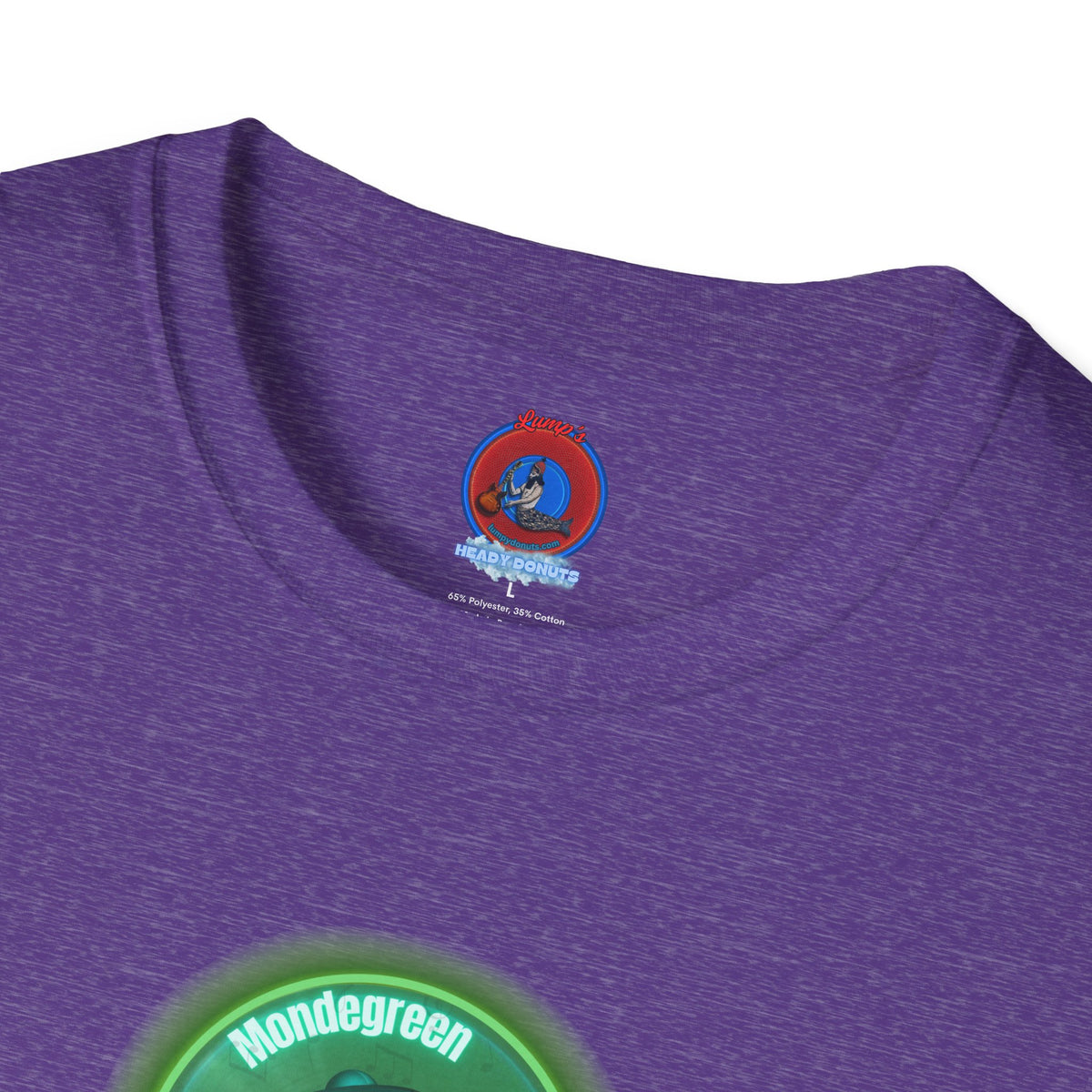 Classic Donut Tee - Unisex Soft-Style - "Close Encounters of the Delaware kind - Mondegreen Donut"  " variant 1 - green donut
