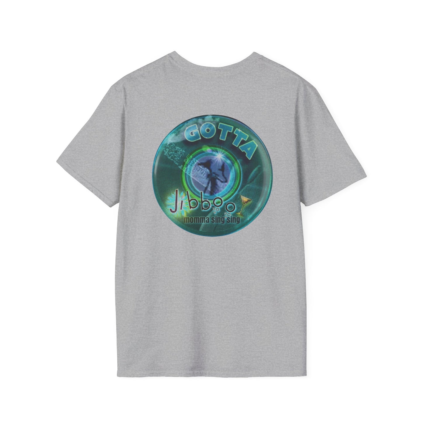 Classic Donut Tee - Unisex Soft-Style - "Momma just got out of Sing Sing" - dark teal donut