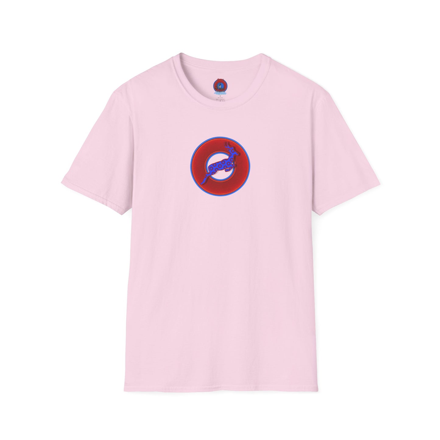 Classic Donut Tee - Unisex Soft-Style - "Out of Control Donut" - vivid red donut - variant 1