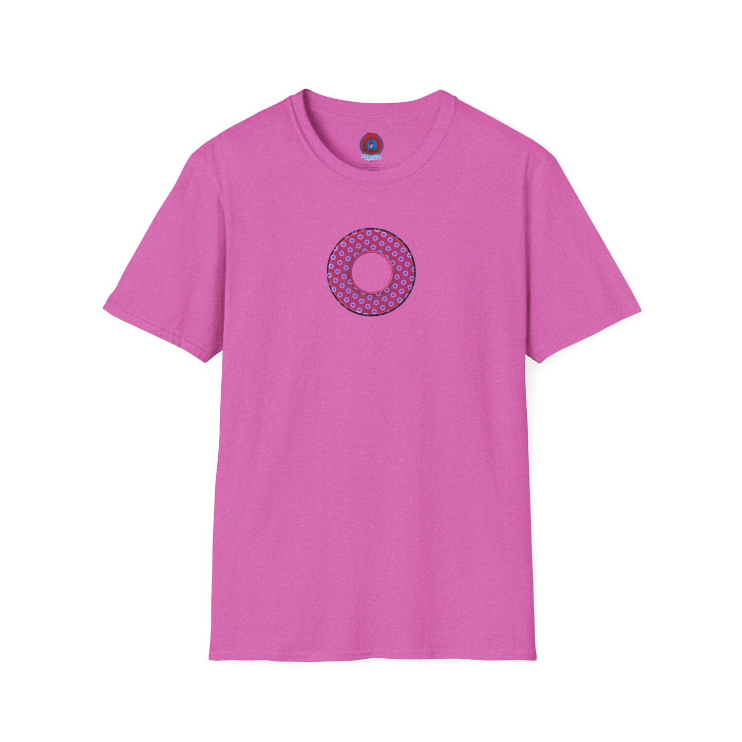 Plain Donuts/Unisex Soft-Style - "Plain Electric Paradoxical Donuts" - light purple/magenta donuts