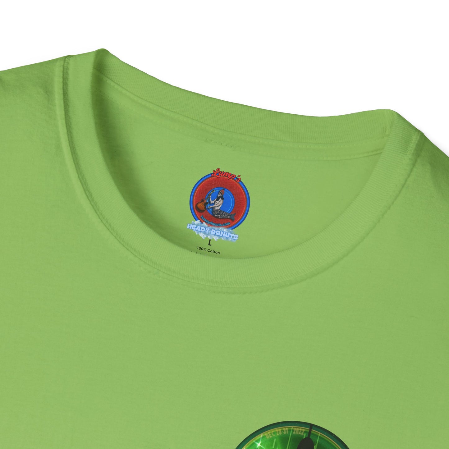 Classic Donut Tee - Unisex Soft-Style - "There was a party Dec 28-31 2022 in NYC, now tell me where were you" - series 1.0  - *green [commemorative donut]