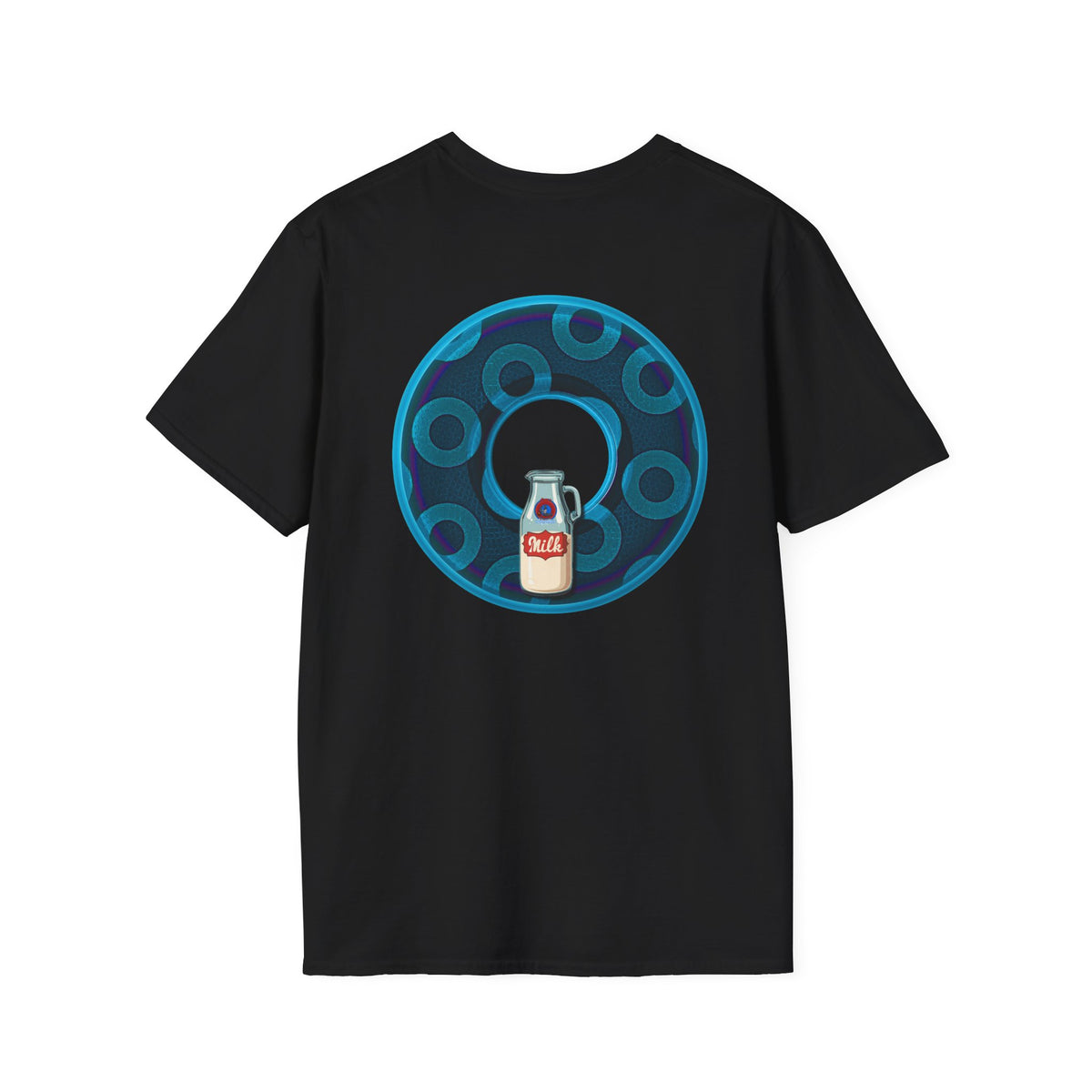 Classic Donut Tee - Unisex Soft-Style - "Wooked Cream - YEMSG Donut " - blue/teal rustic paradox donut - variant 7
