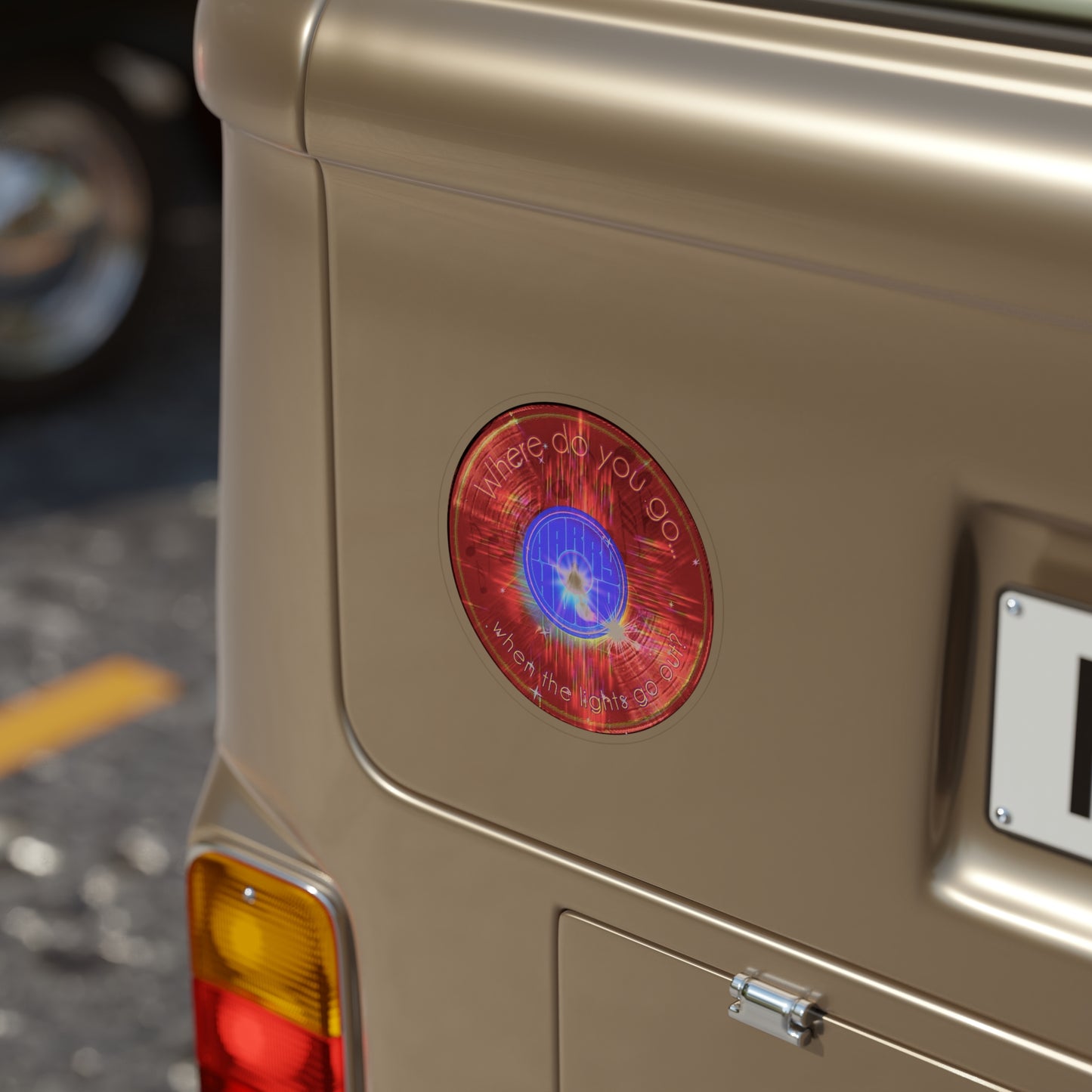 Donut Bumper/Outdoor Sticker - "Harry Hoodlum Donut" - series 1.0 - variant 1 - red donut - [Die-Cut] 6"x 6"