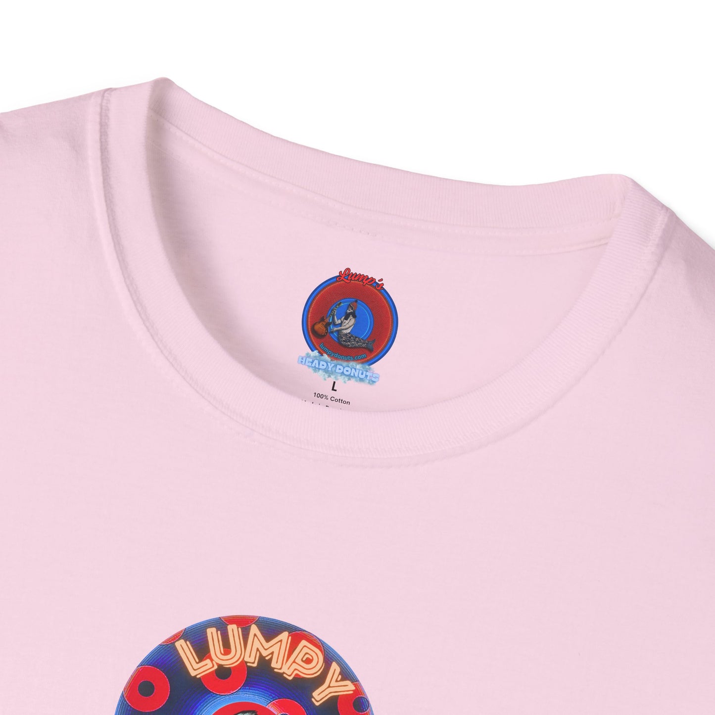 Coffee Traders Tee - Unisex Soft-Style - "Cat's Meow " - paradoxical donuts - variant 2 - logo front/cats back