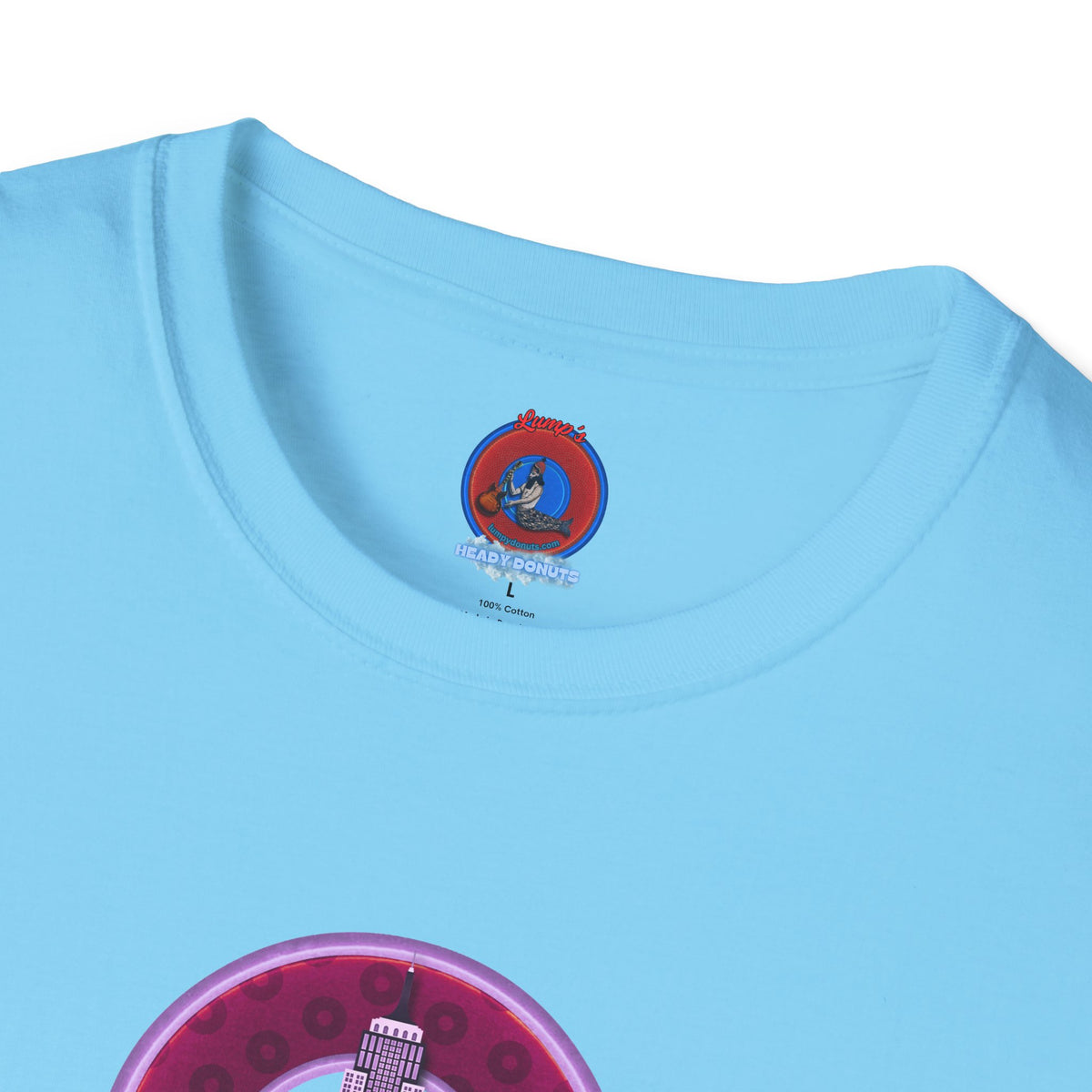 Classic Donut Tee - Unisex Soft-Style - "Simple Prep Donuts" - widemouthed purple/light purple donut