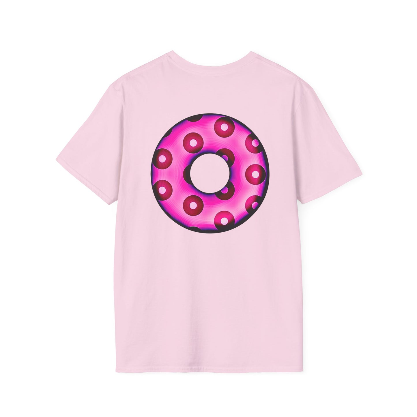 Plain Donuts/Unisex Soft-Style - "Plain Blimpy Paradoxical Donuts" - bright magenta/red donuts
