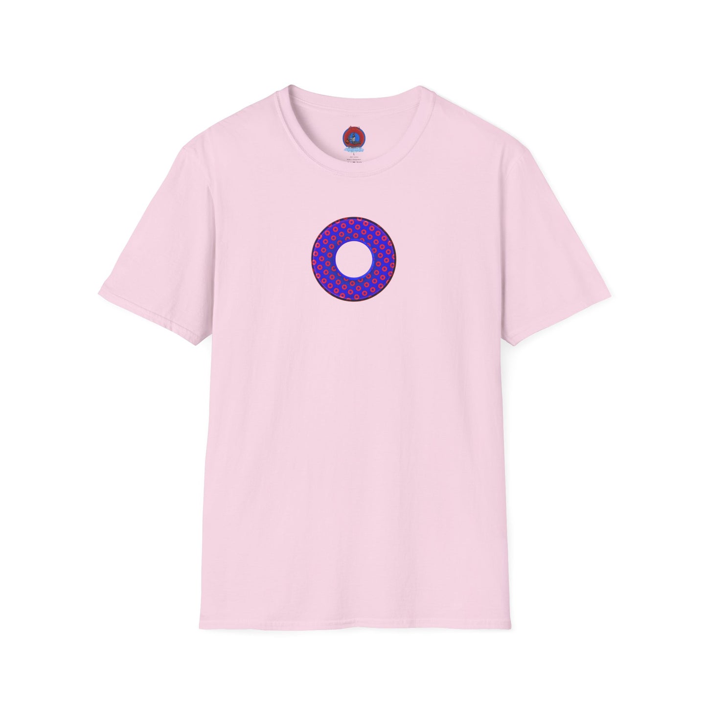 Plain Donuts/Unisex Soft-Style - "Plain Electric Paradoxical Donuts" - dark royal blue/red donuts