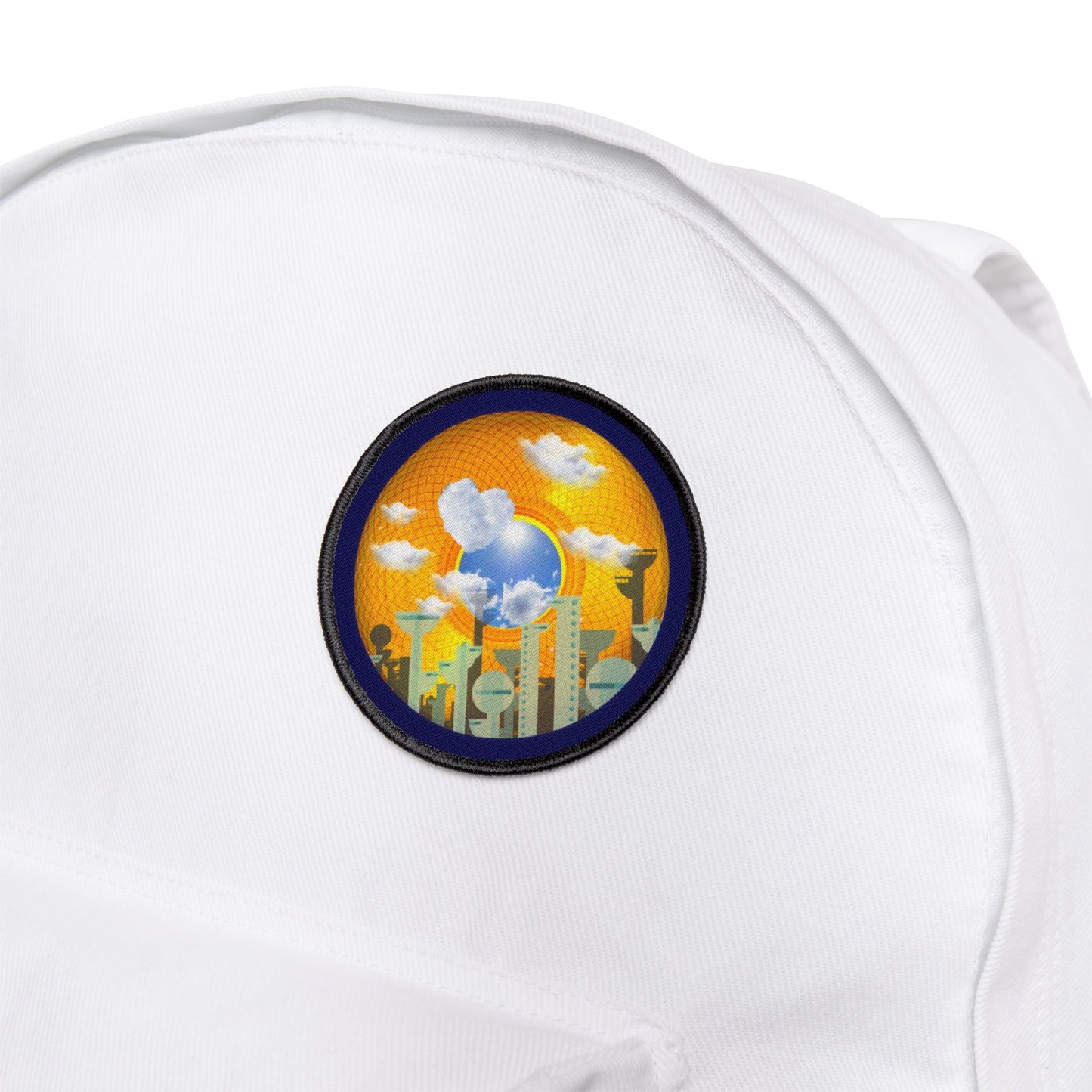 Iron-On Donut Patch - "The Golden Age of Donut Patches" - golden symmetrical pic donut