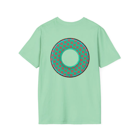 Plain Donuts/Unisex Soft-Style - "Plain Electric Paradoxical Donuts" - light green/red donuts