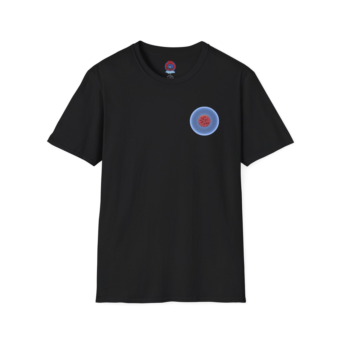 Classic Donut Tee - Unisex Soft-Style - "Swimming By" - variant 2 - blue phatty donut - series 1.0