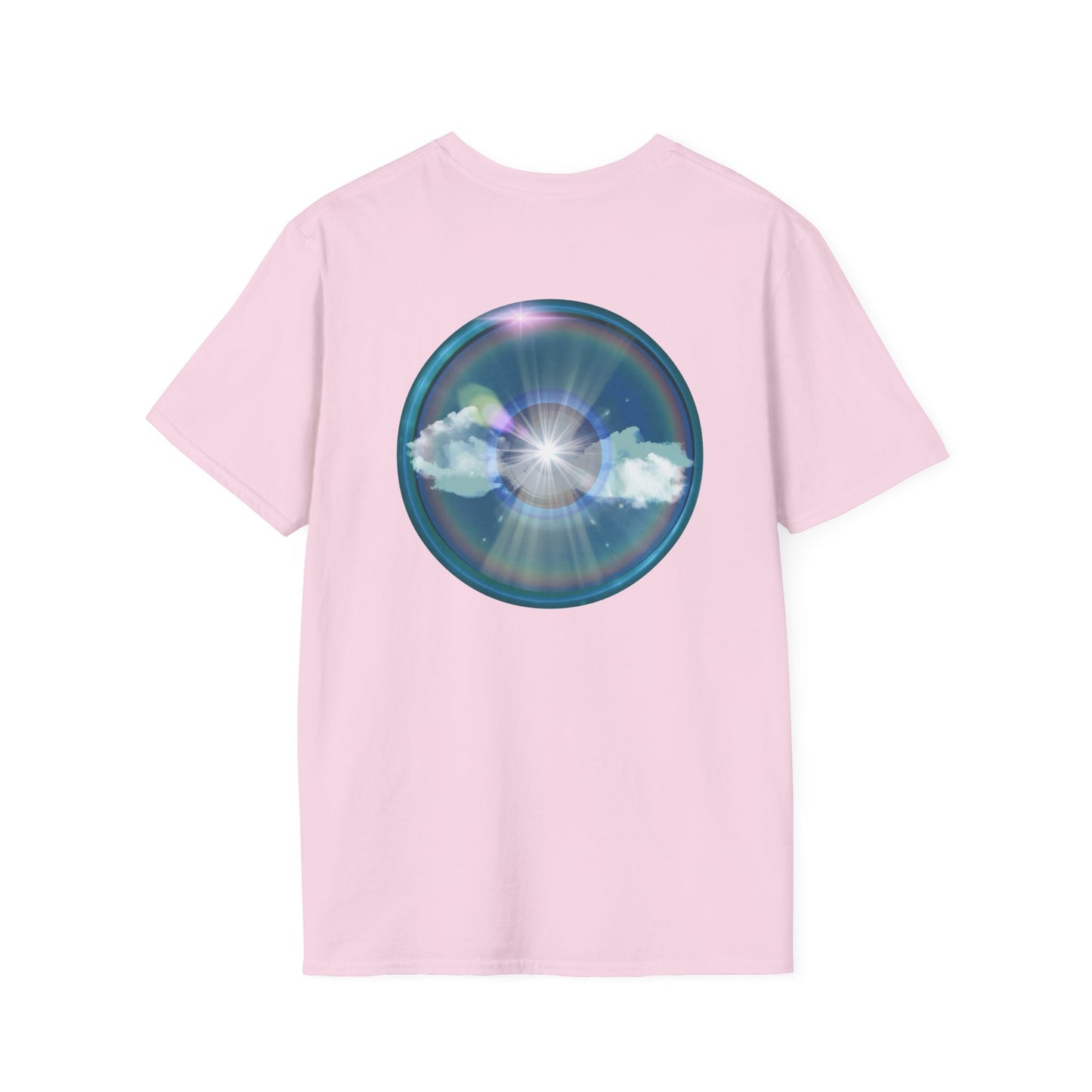 Classic Donut Tee - Unisex Soft-Style - "The Original Divided Donut' - light blue sky donut