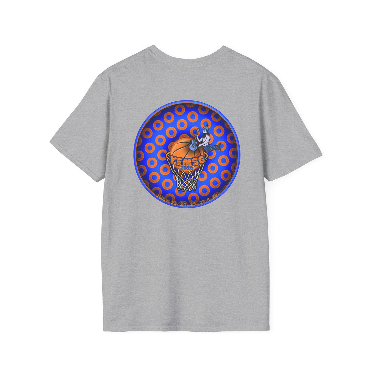 Classic Donut Tee - Unisex Soft-Style - "Diedrich Knickerbocker's Donut" - blue/orange caviar paradox donut - variant 2