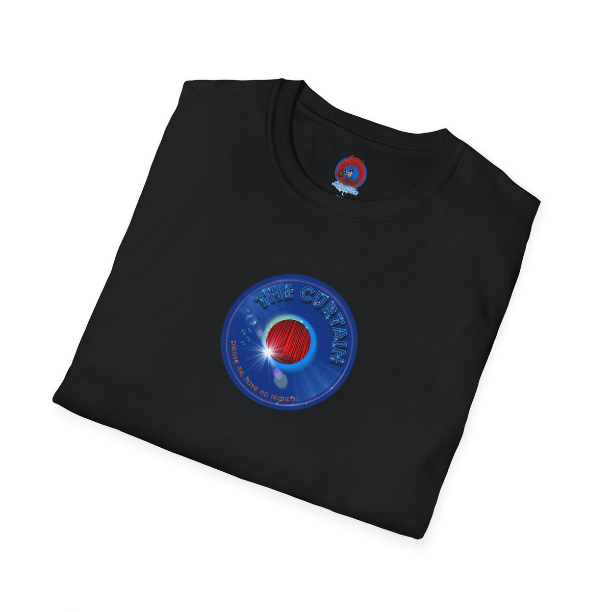 Classic Donut Tee - Unisex Soft-Style - "The Donut Without" - series 1.0  - variant 1 - vivid blue record donut