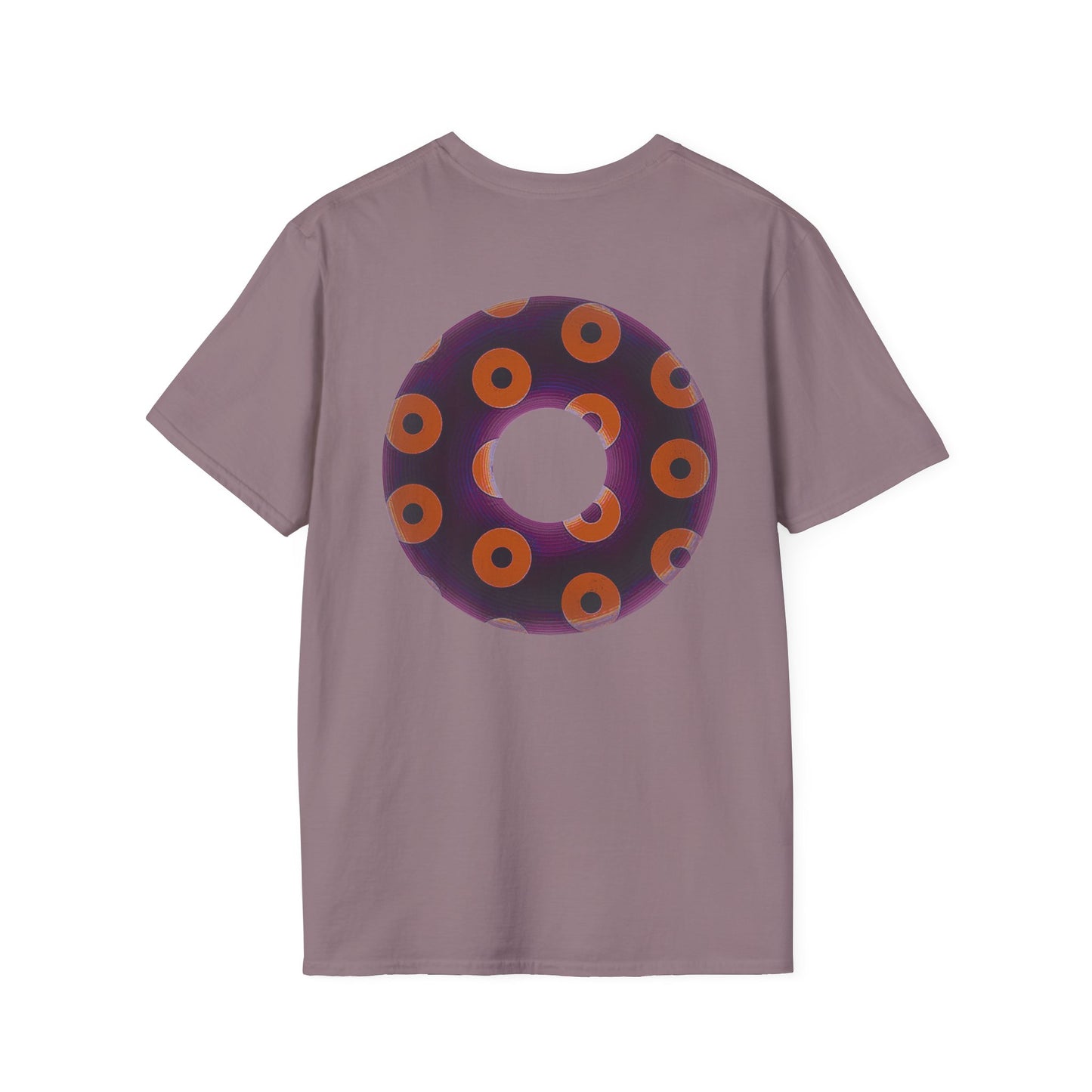 Plain Donuts/Unisex Soft-Style - "Plain Blimpy Paradoxical Donuts" - dark red-purple/orange donuts