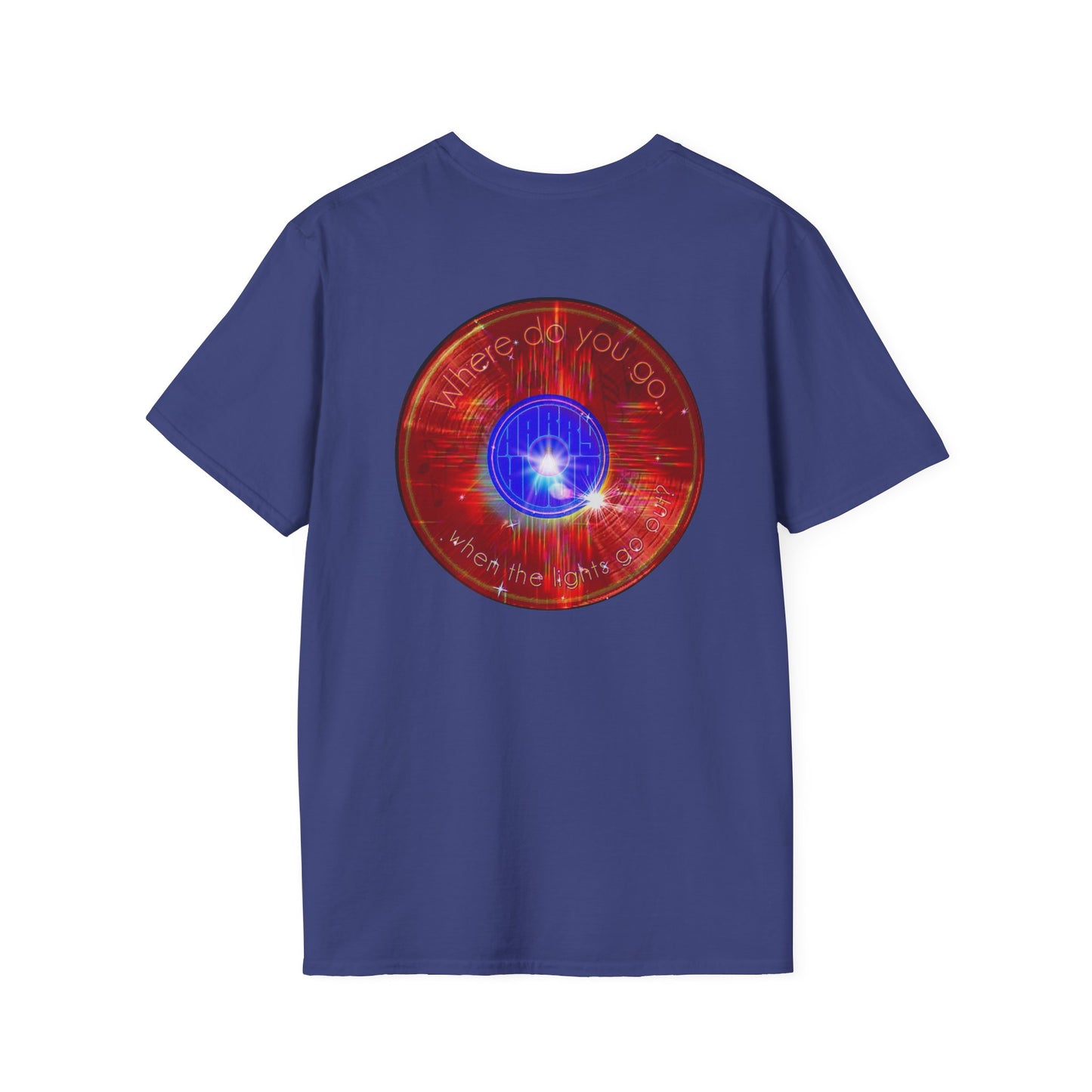 Classic Donut Tee - Unisex Soft-Style - "Harry's Hoodlum Donut" - series 1.0  - variant 1 - red donut/lights on